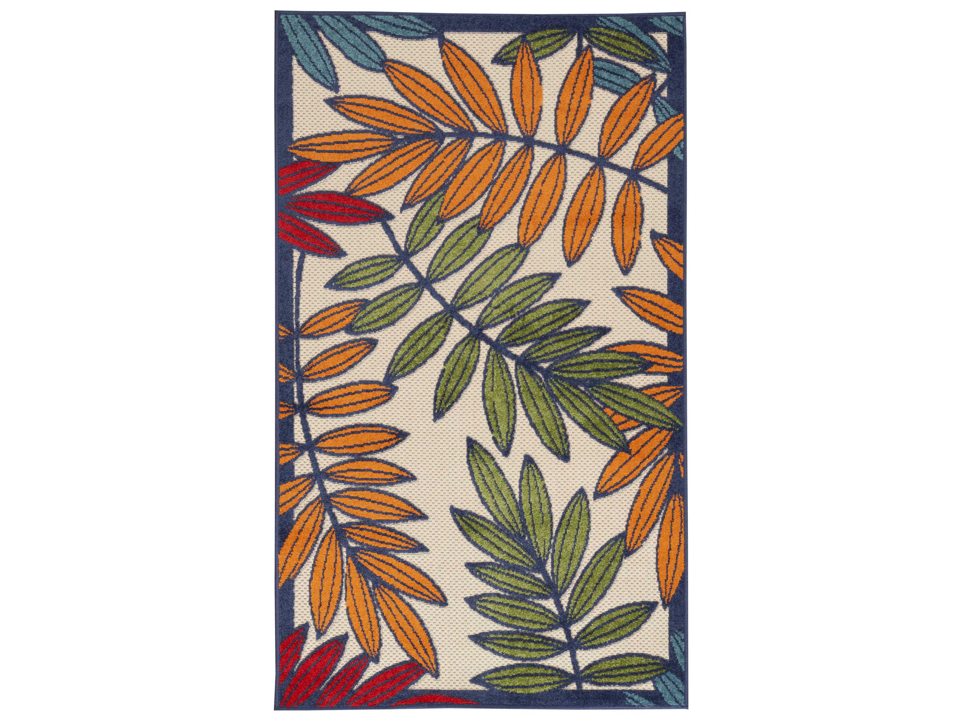 Aloha Indoor Outdoor Floral Multicolor Area Rug