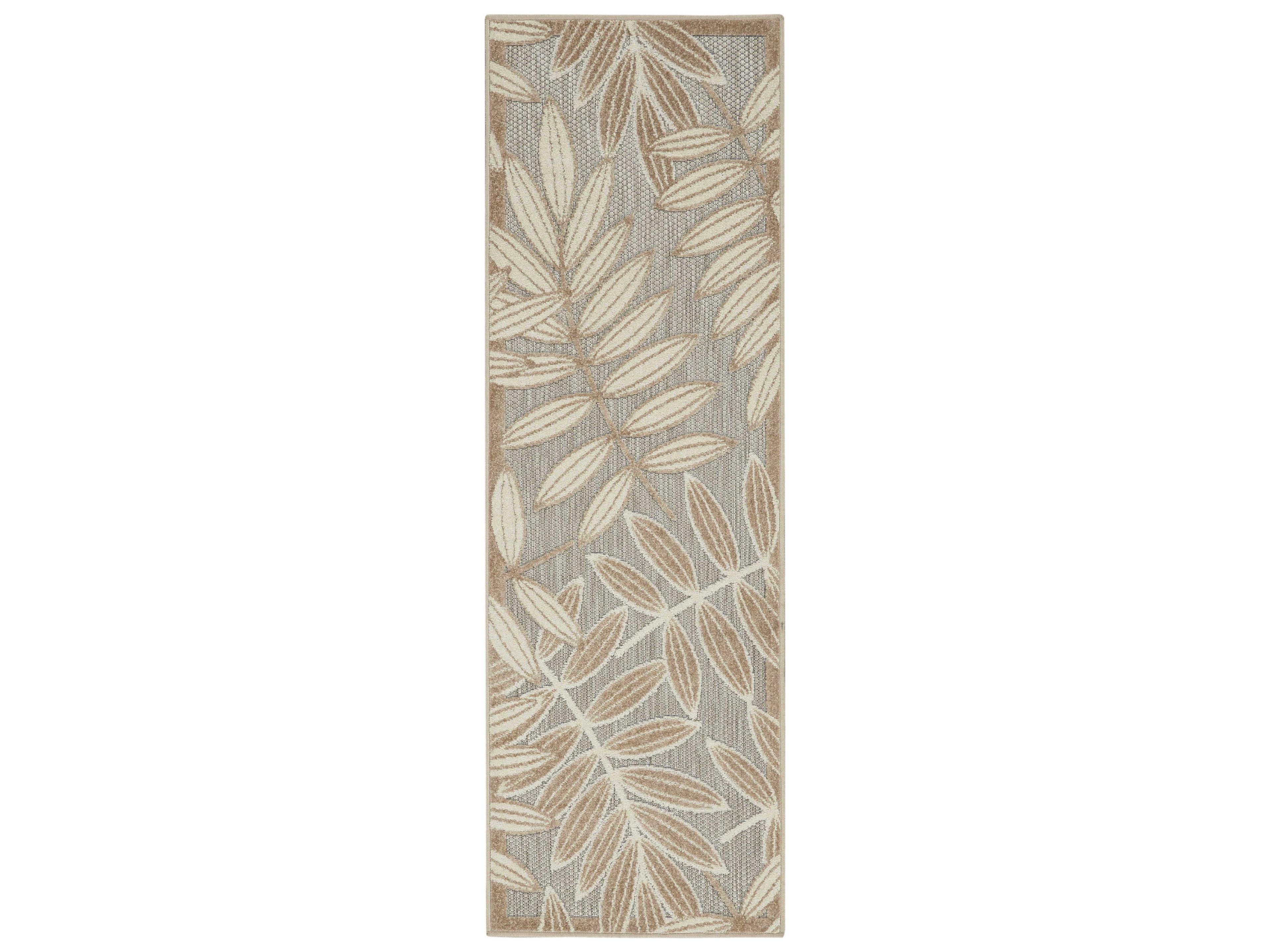 Aloha Runner Rug Natural Tropical Indoor Outdoor