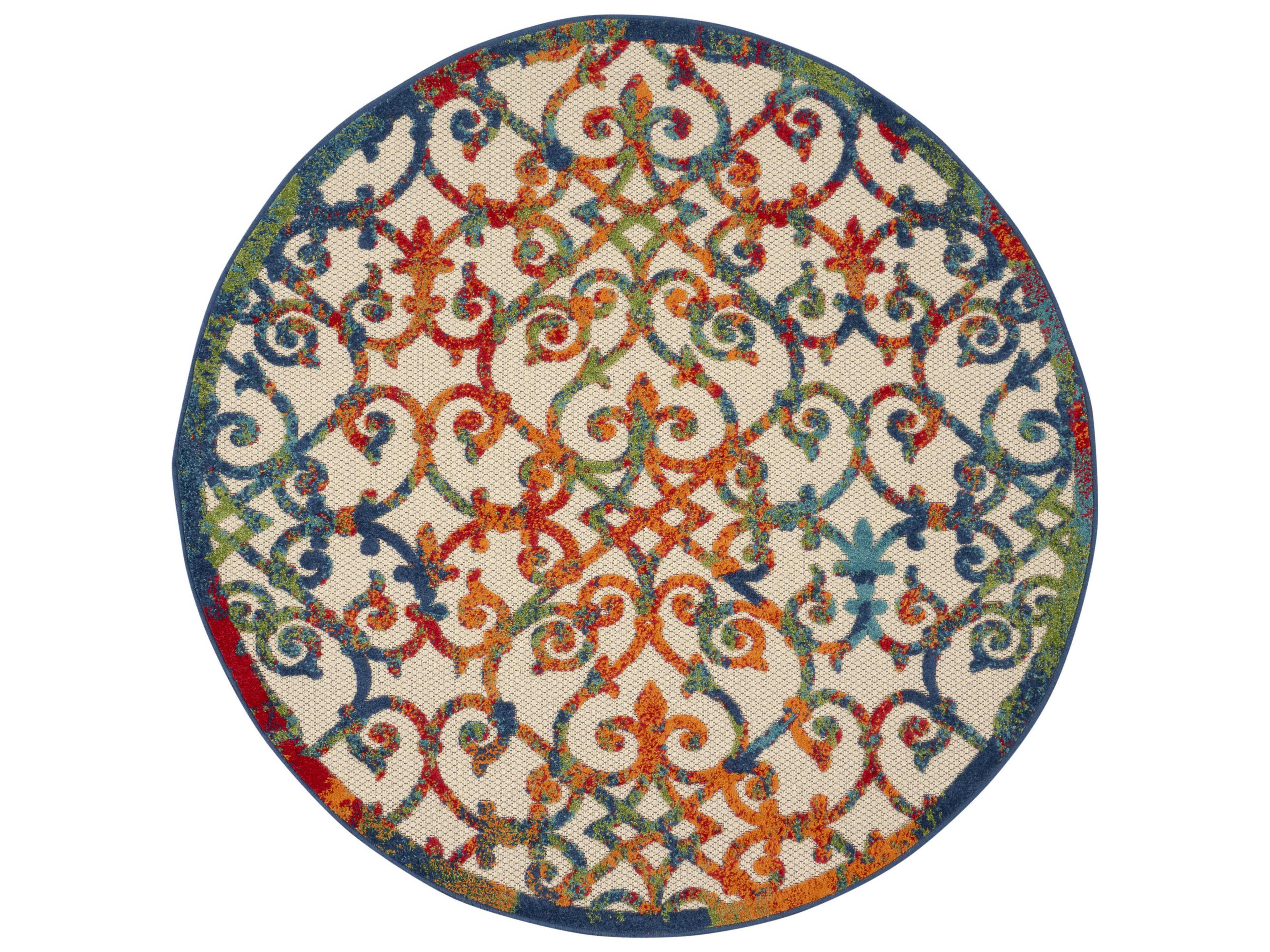 Aloha Indoor Outdoor Rug Multicolor Floral