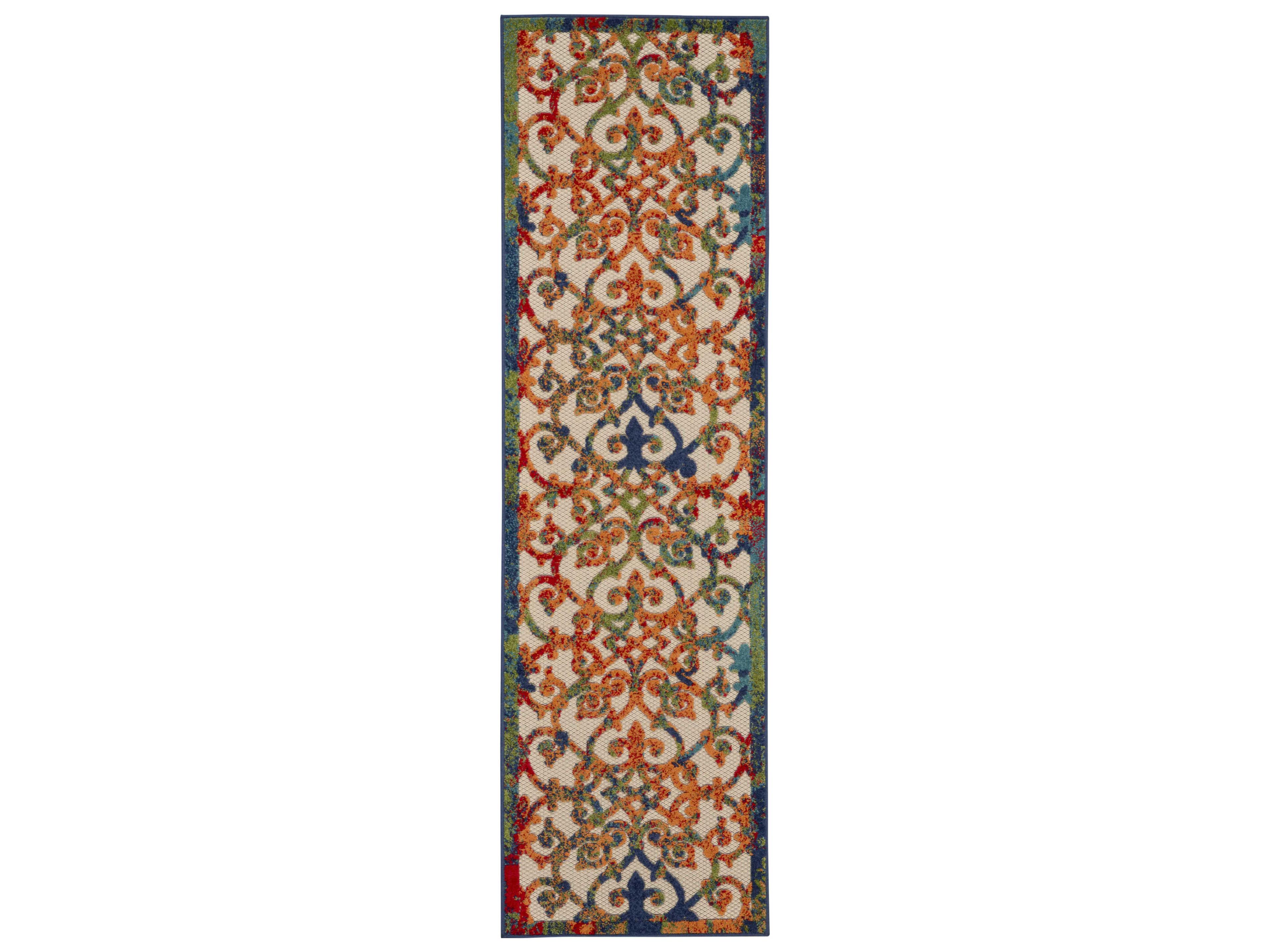 Aloha ALH21 Multicolor Indoor Outdoor Runner Rug