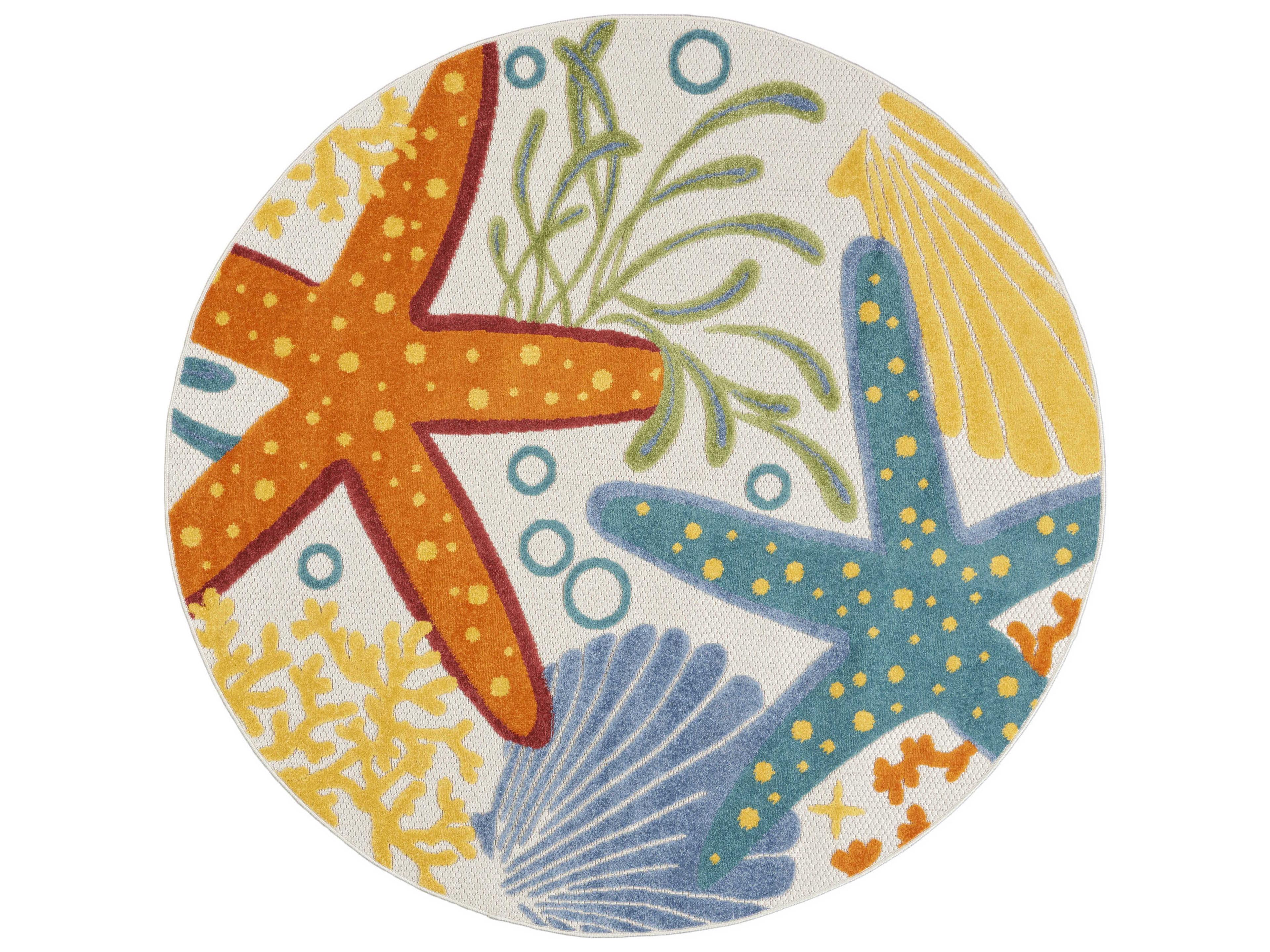 Aloha Indoor Outdoor Coastal Area Rug