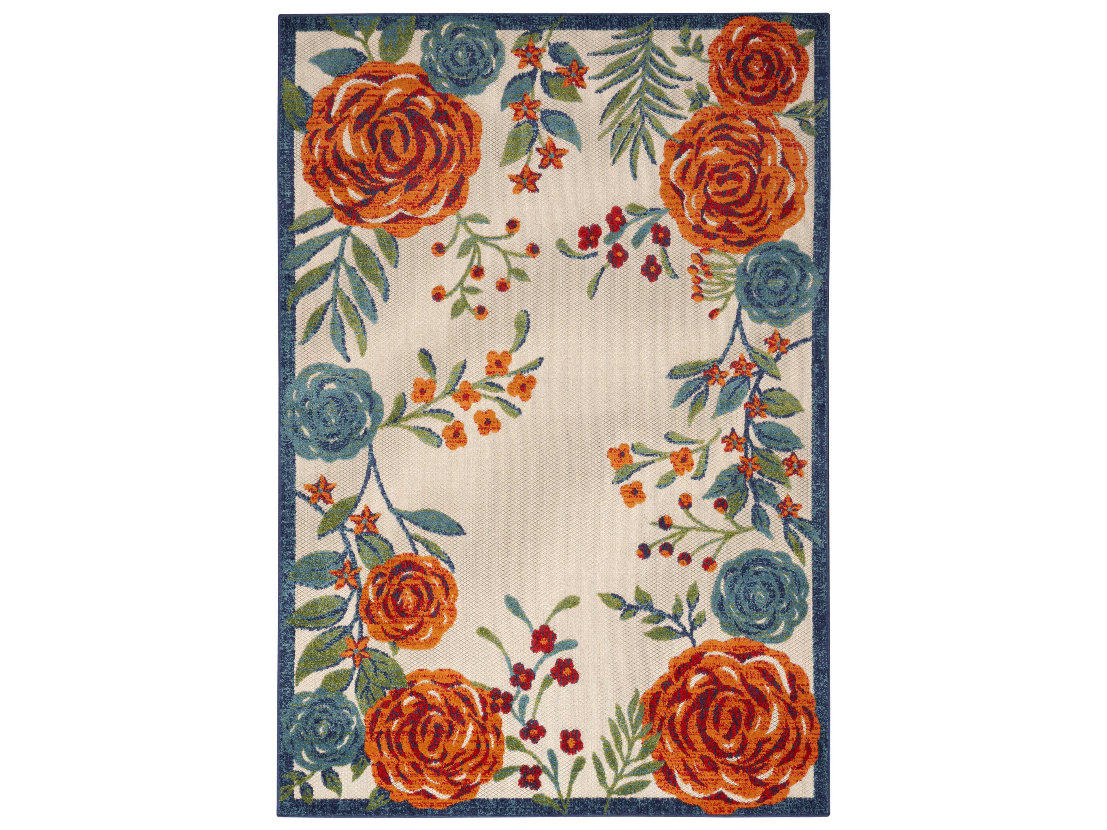 Aloha Indoor Outdoor Rug Floral Multicolor