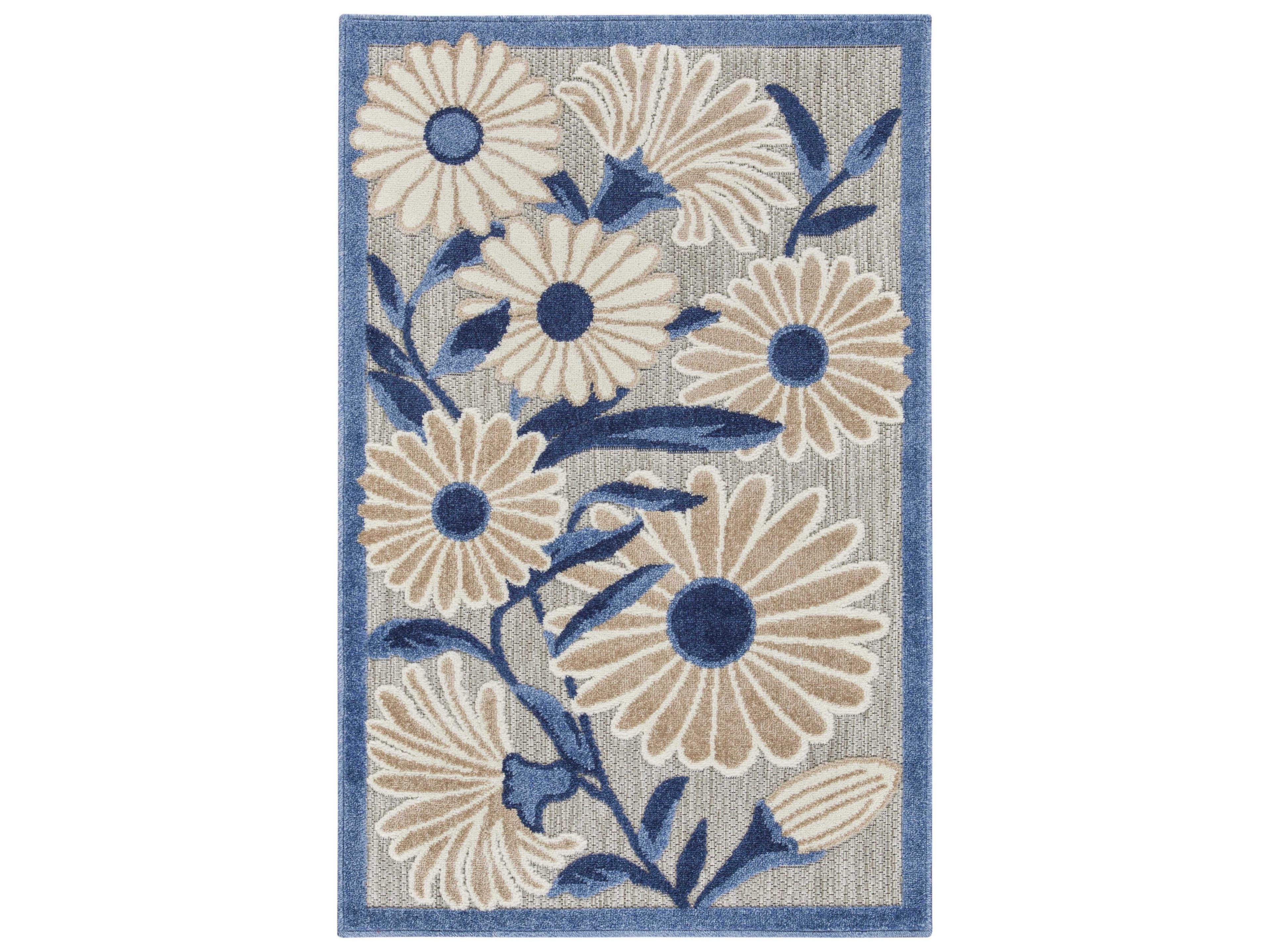 Aloha Indoor Outdoor Floral Area Rug