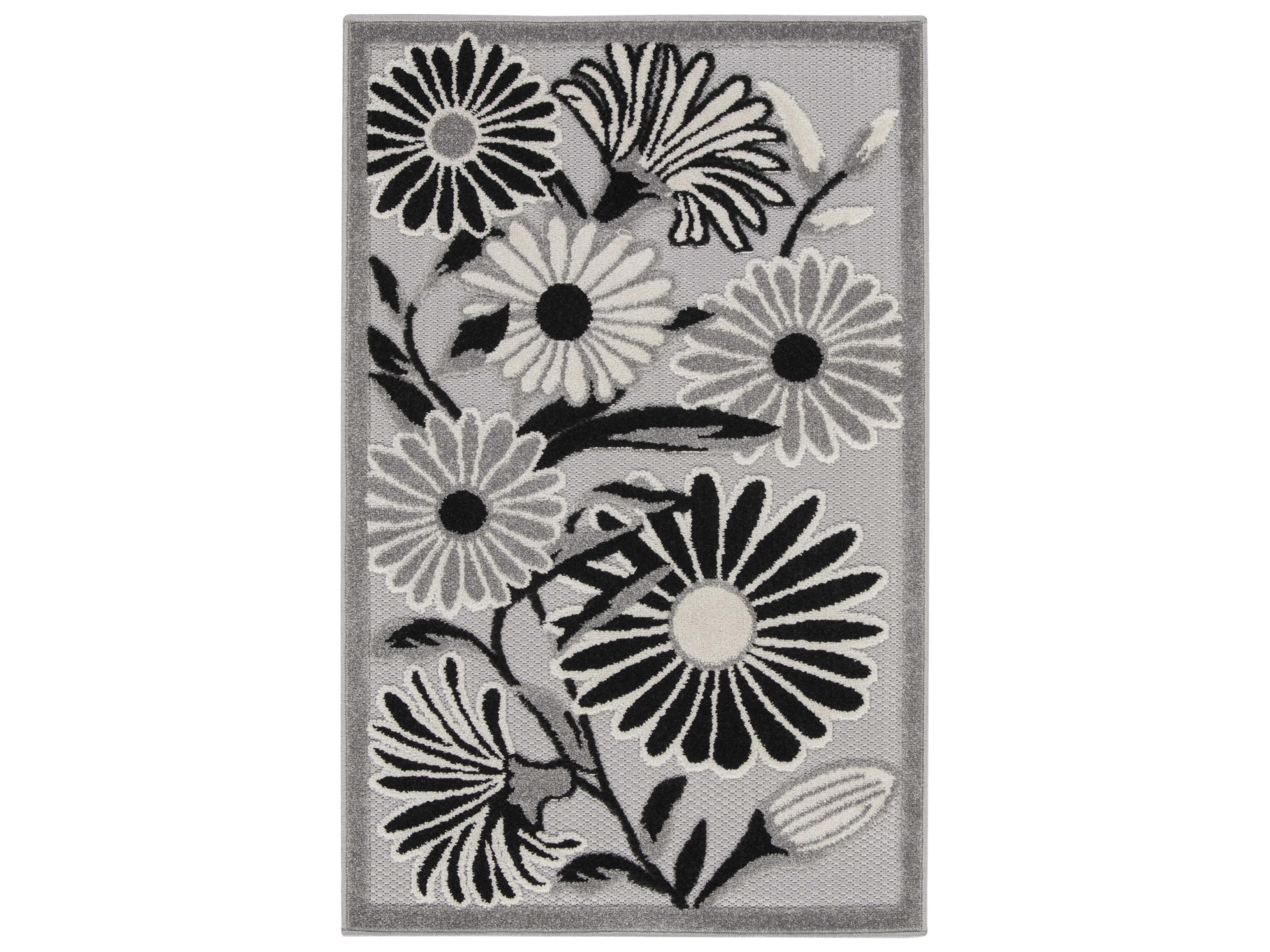Aloha Indoor Outdoor Floral Area Rug