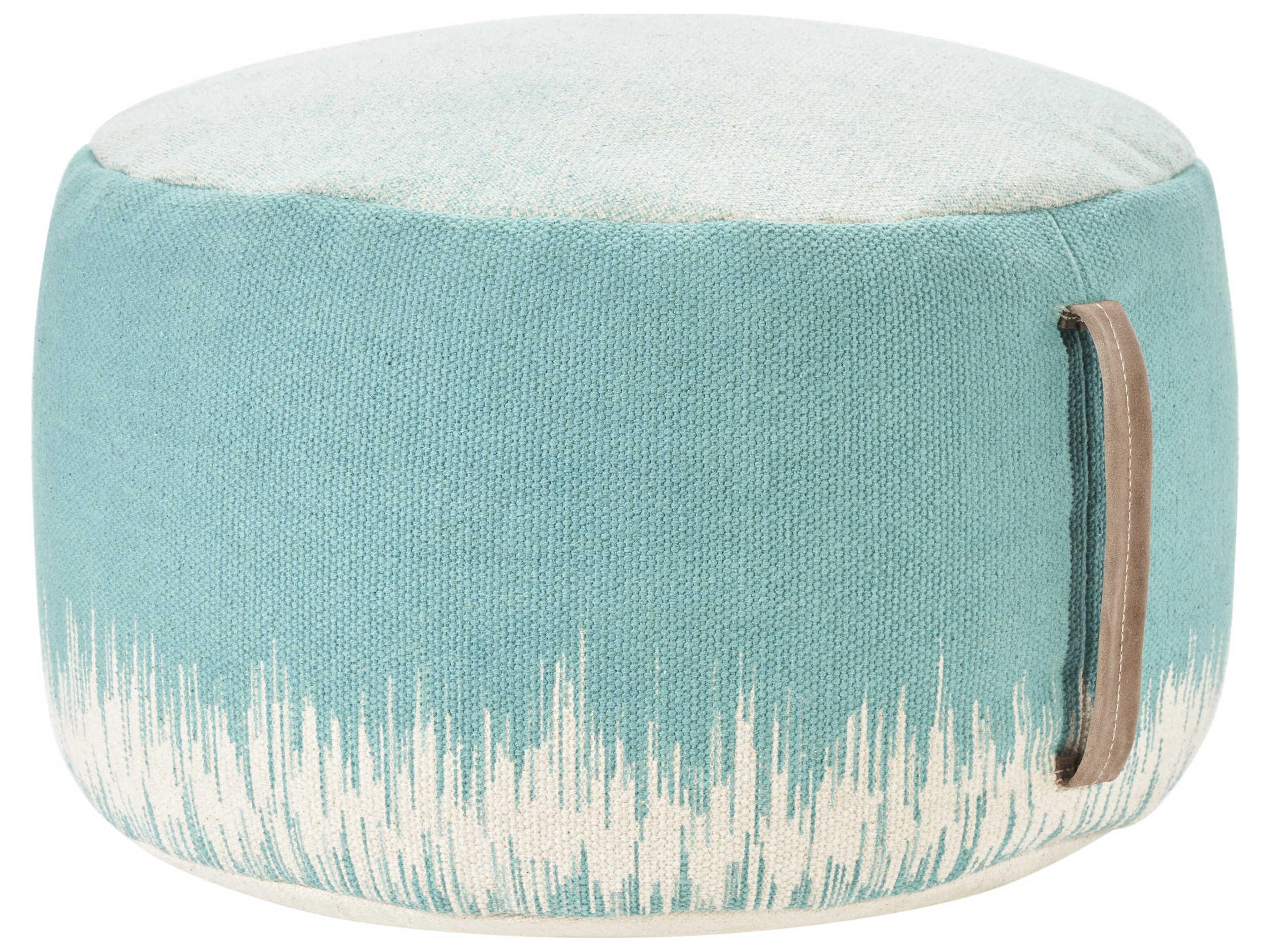 Lifestyles Pouf Ottoman Modern Textured Accent