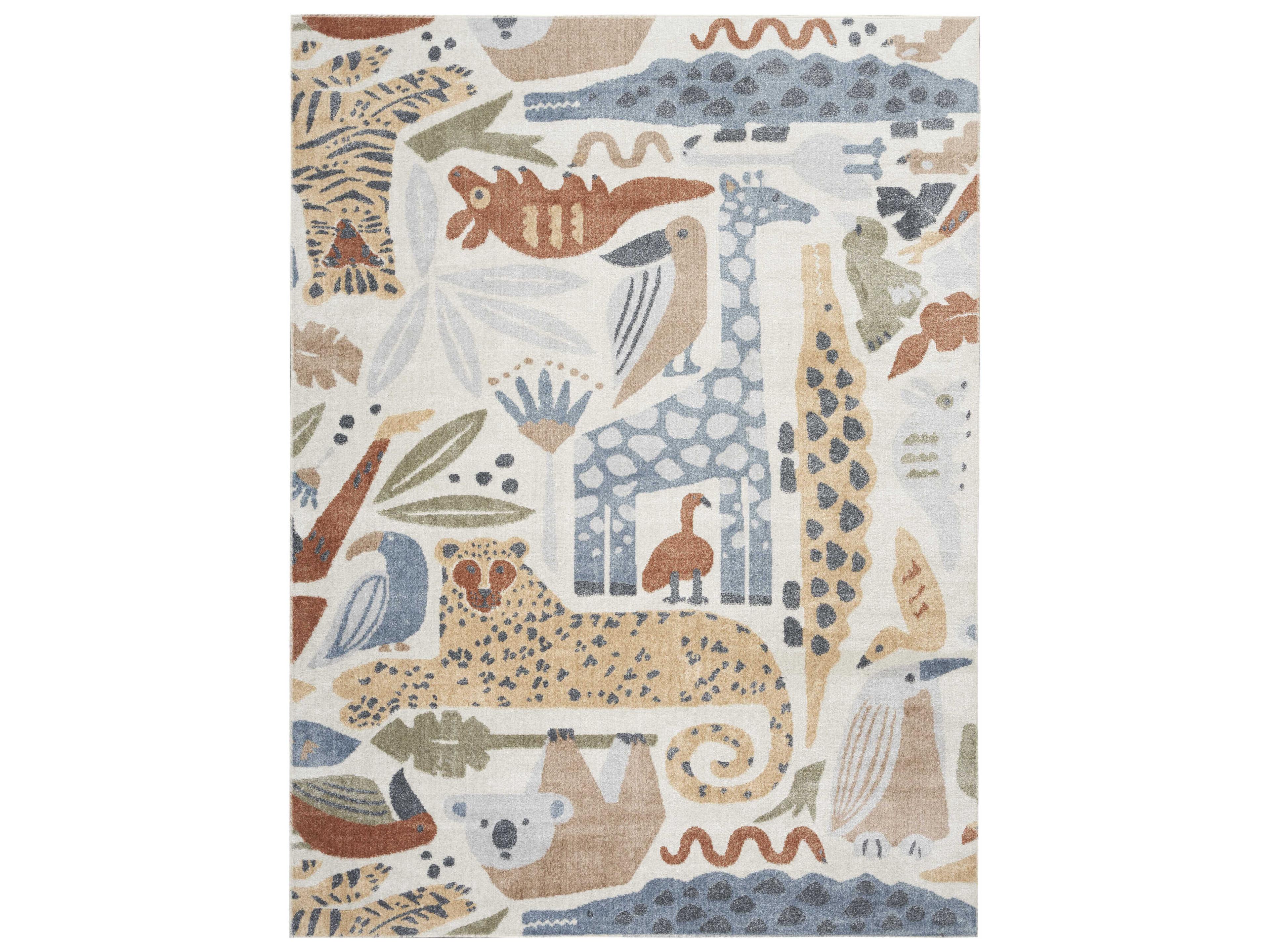 Astra Machine Washable Ivory Area Rug