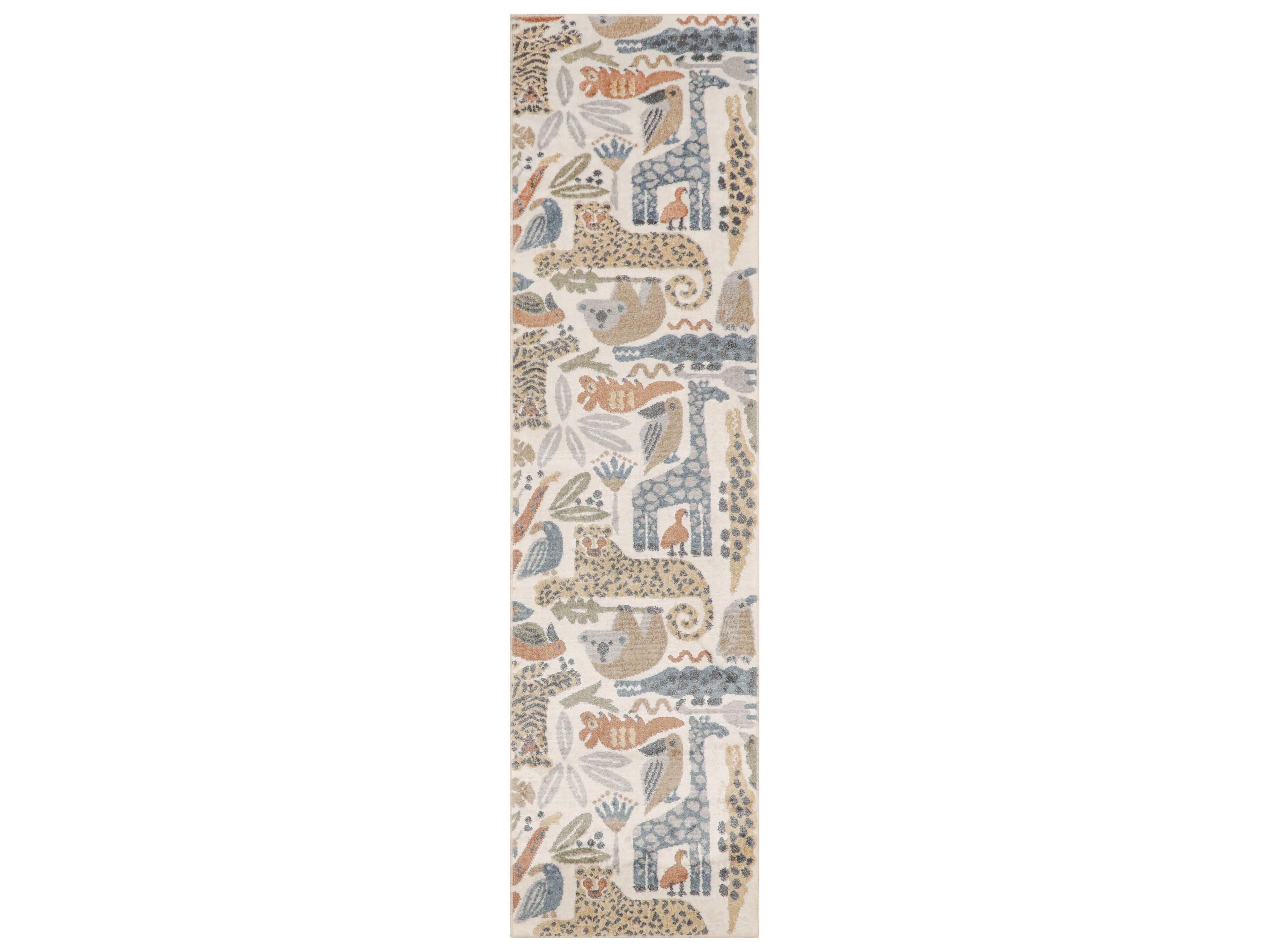 Astra Machine Washable Animal Prints Runner Area Rug
