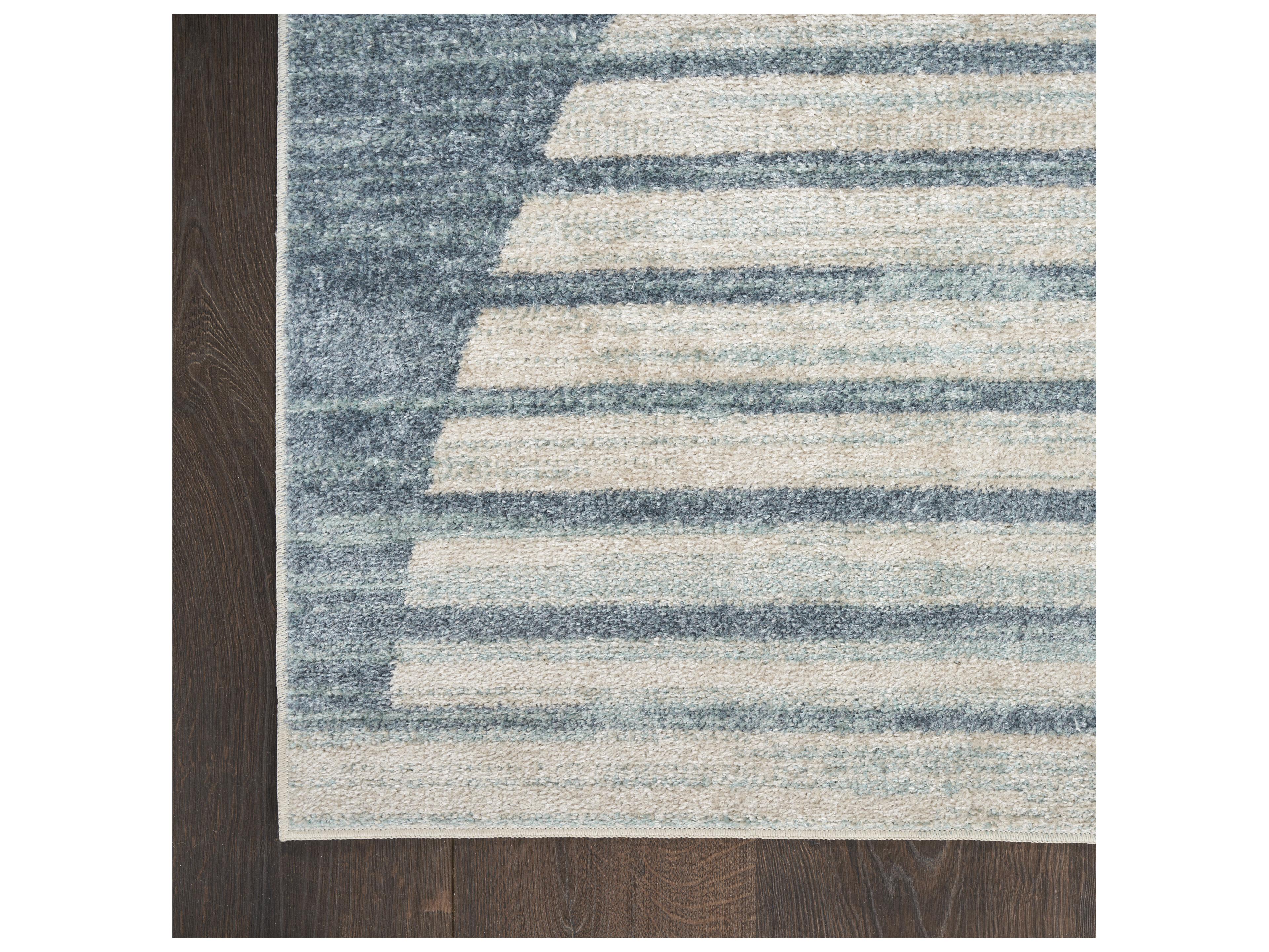 Nourison Astra Machine Washable Geometric Runner Area Rug