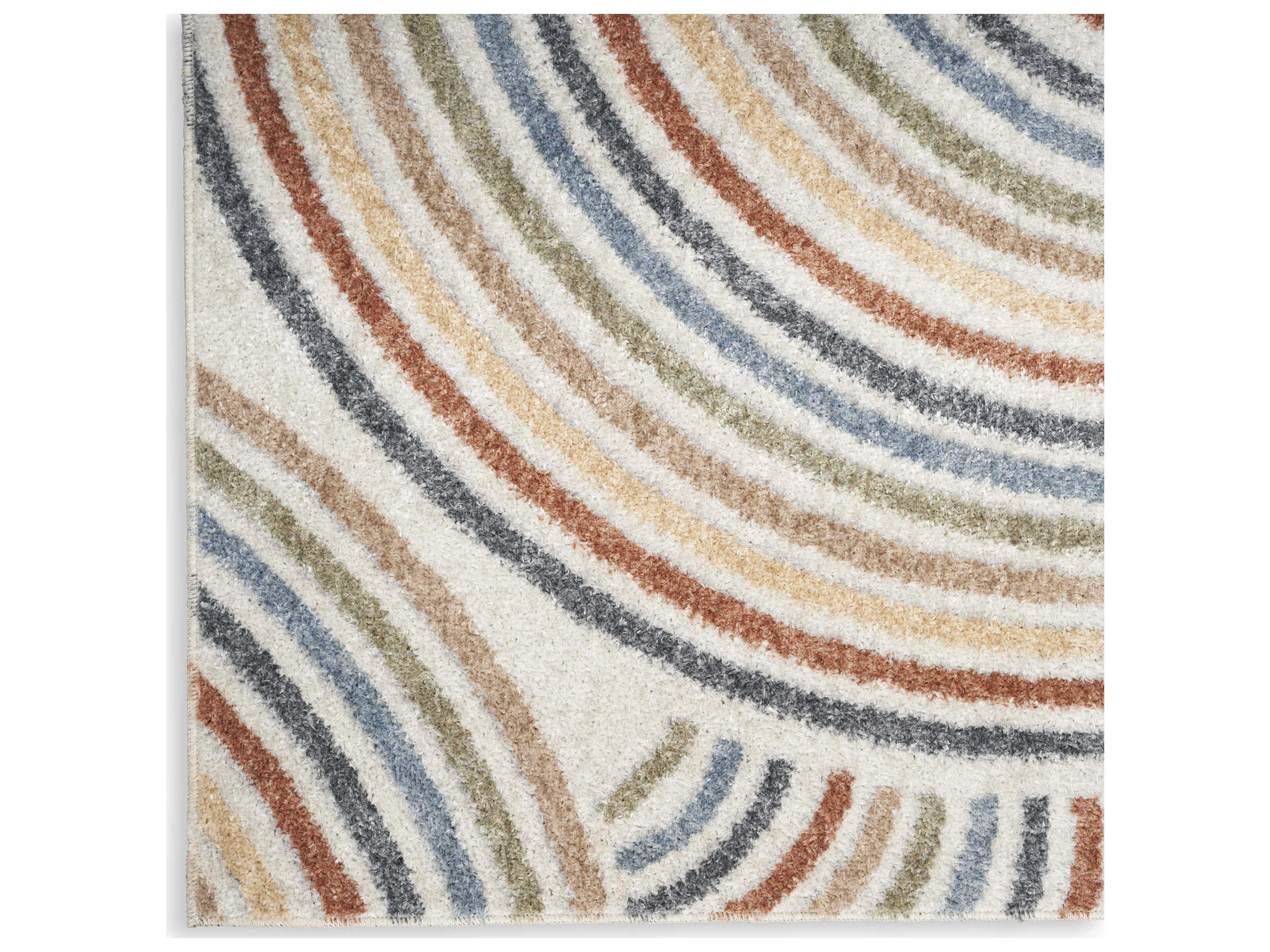 Nourison Astra Machine Washable Geometric Runner Area Rug