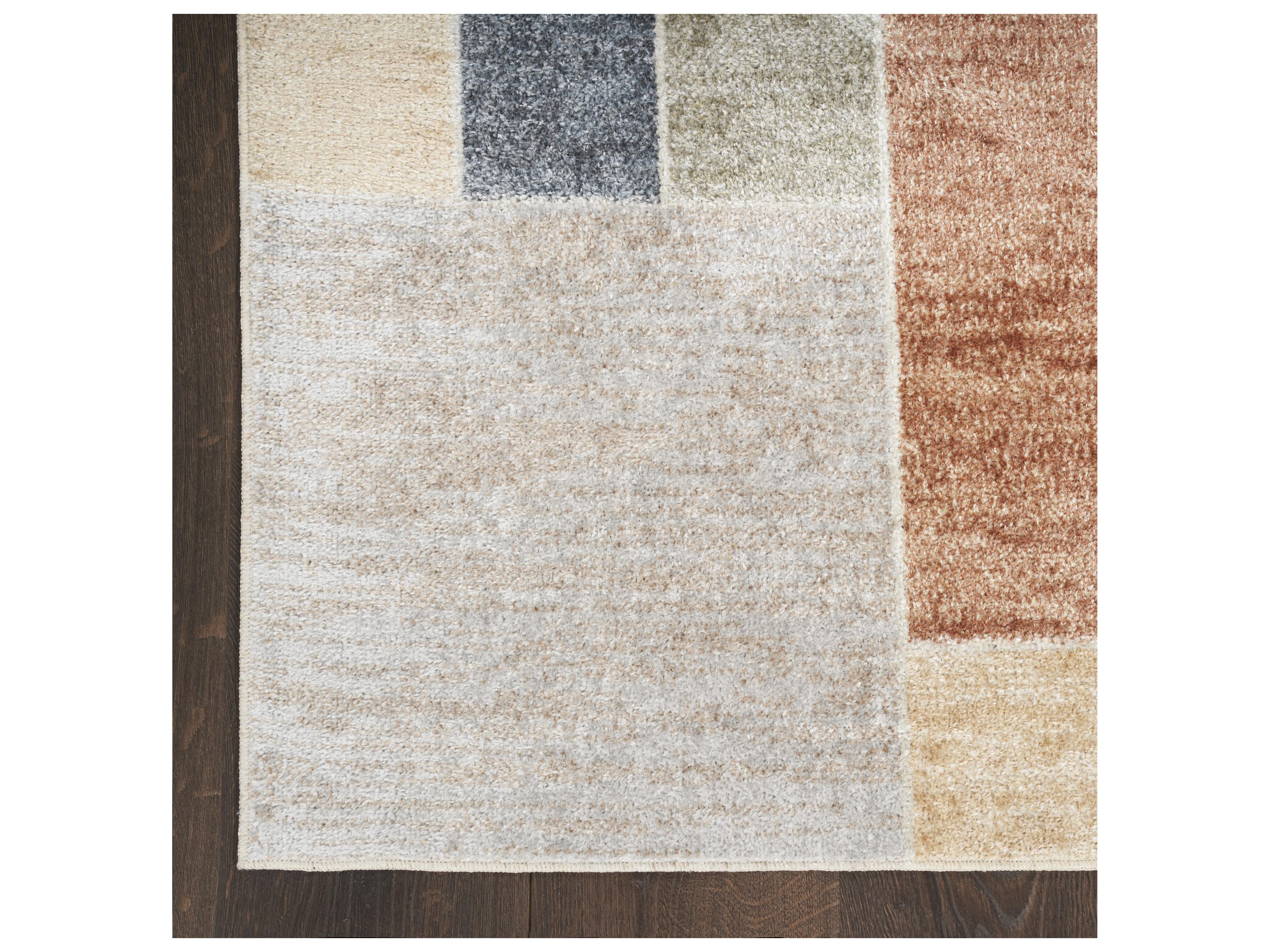 Nourison Astra Machine Washable Geometric Runner Area Rug