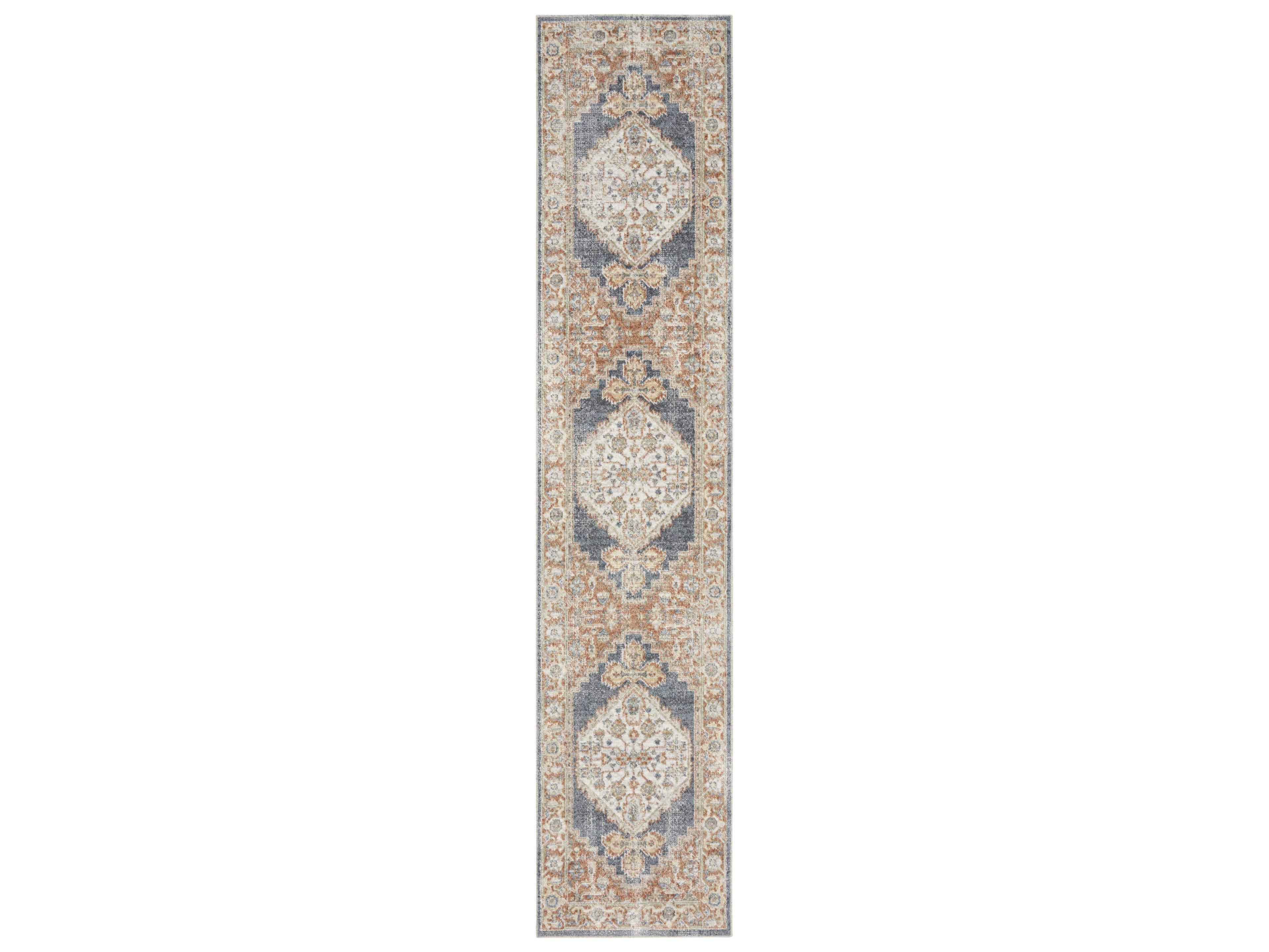 Astra Machine Washable Bordered Runner Area Rug