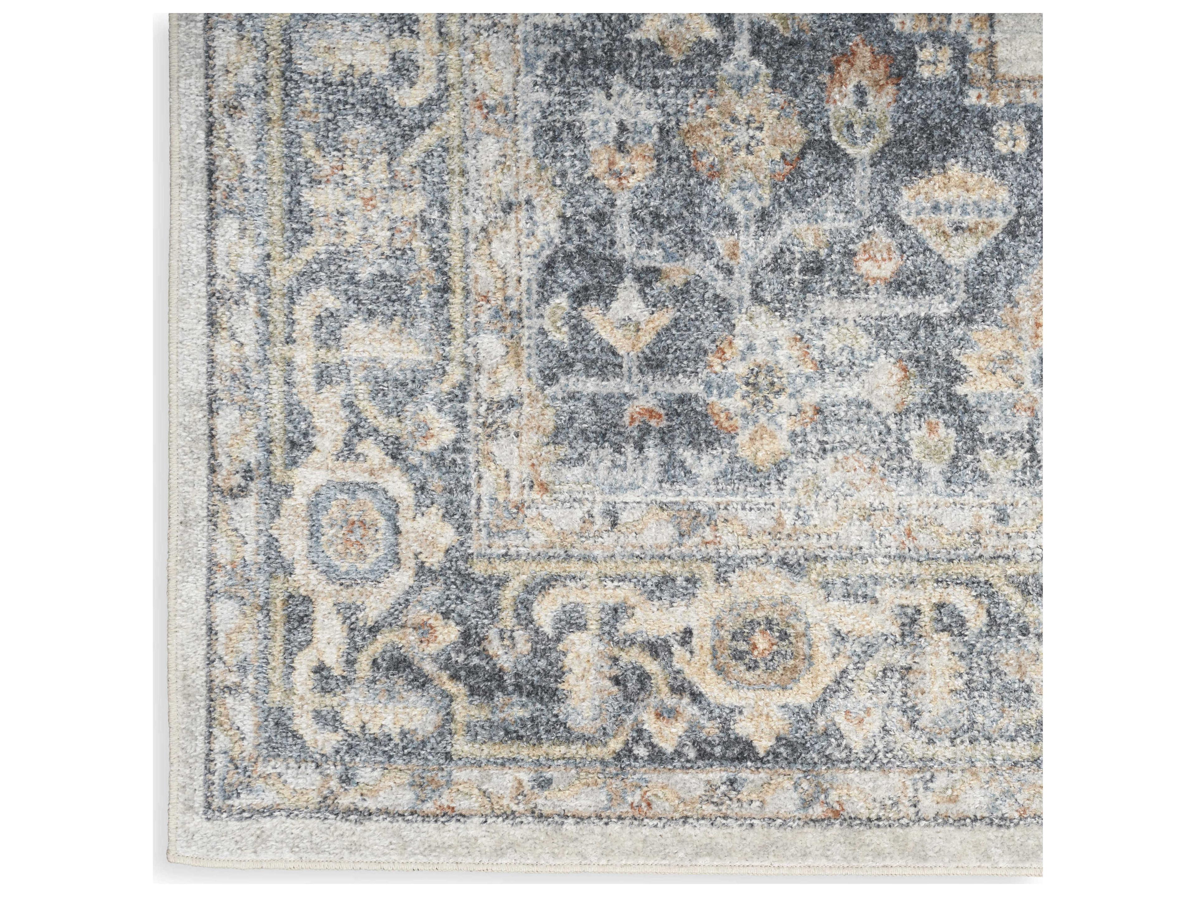 Nourison Astra Machine Washable Bordered Runner Area Rug
