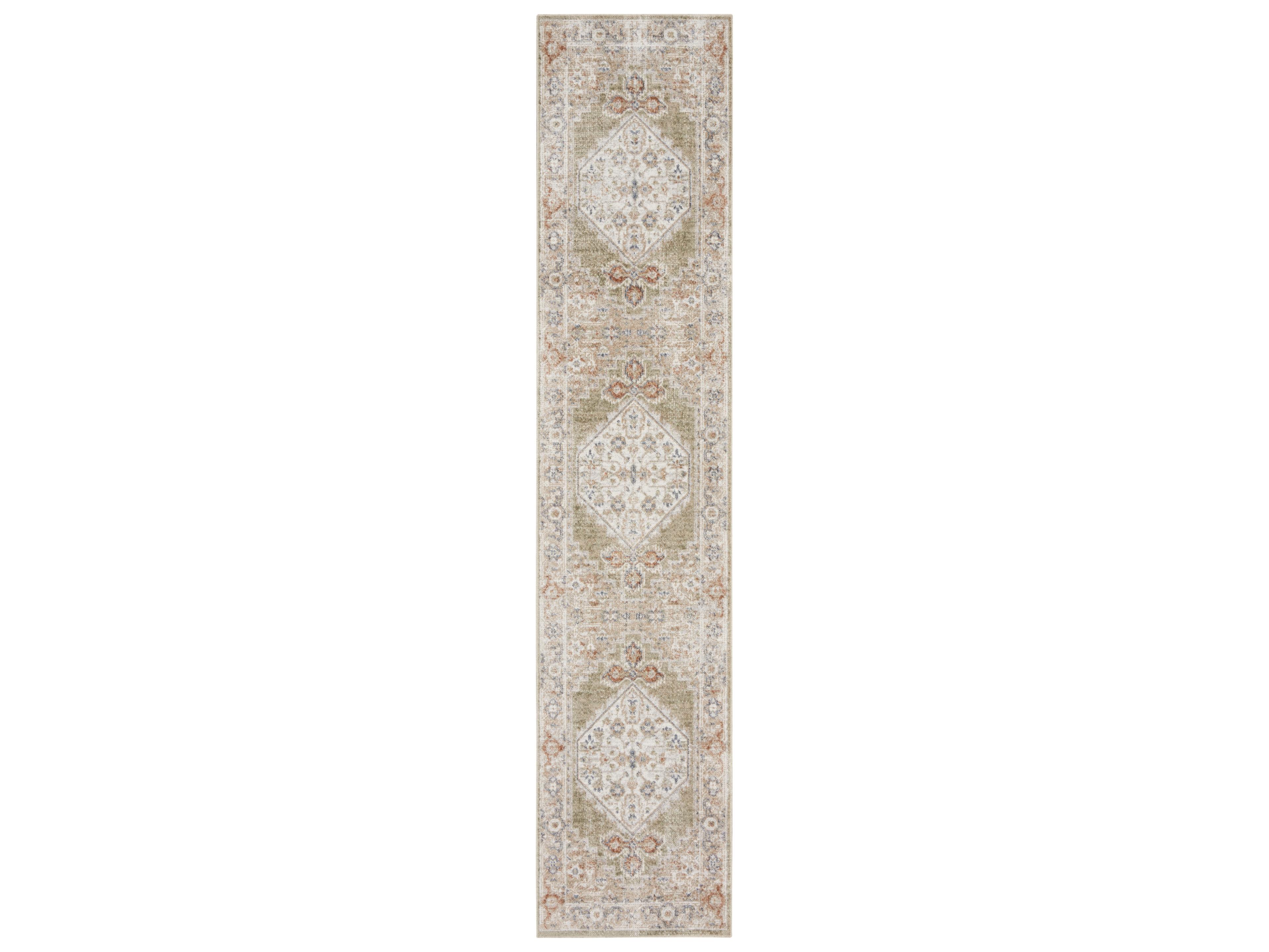 Astra Machine Washable Bordered Runner Area Rug