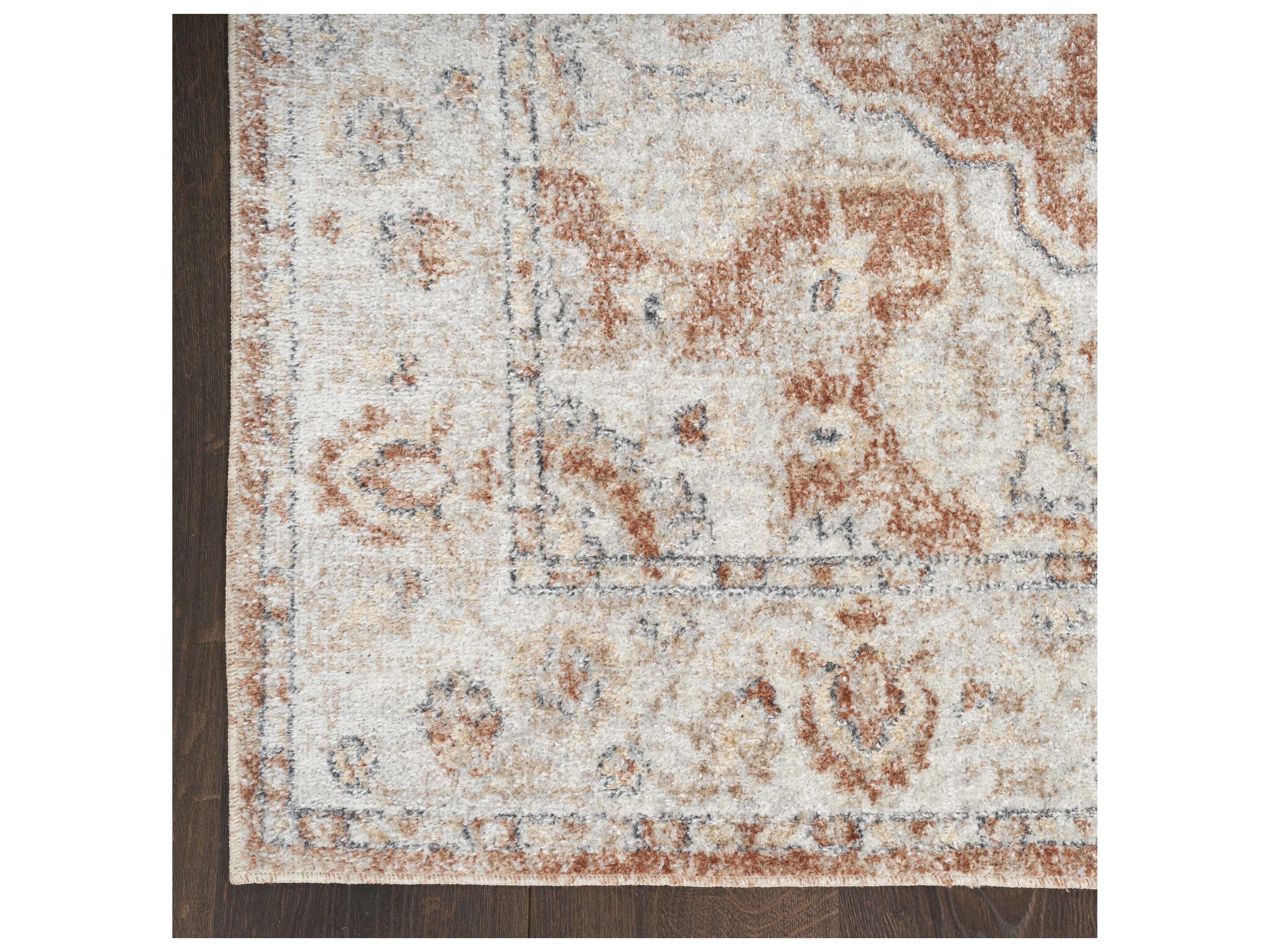 Nourison Astra Machine Washable Bordered Runner Area Rug