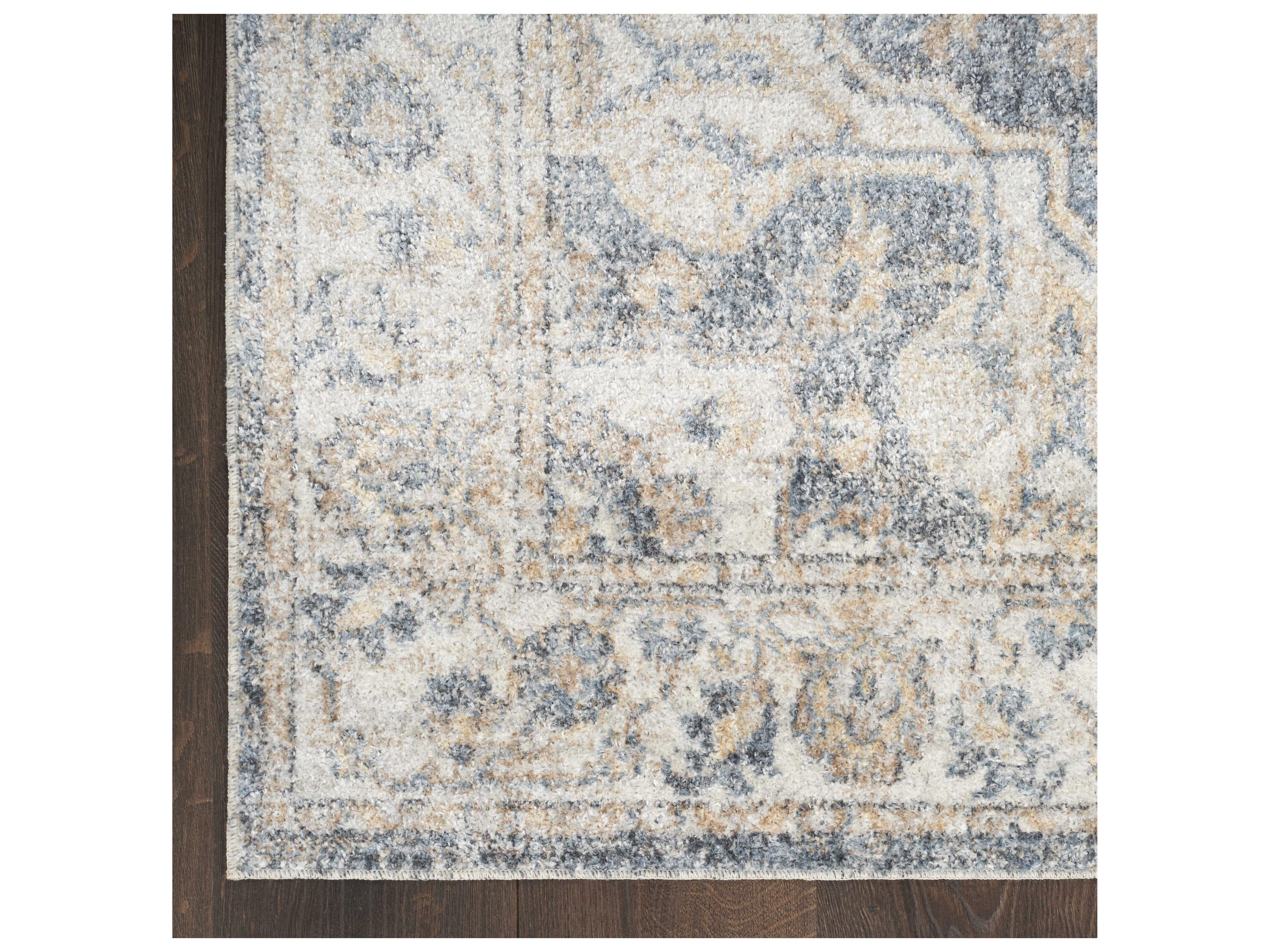 Nourison Astra Machine Washable Bordered Runner Area Rug