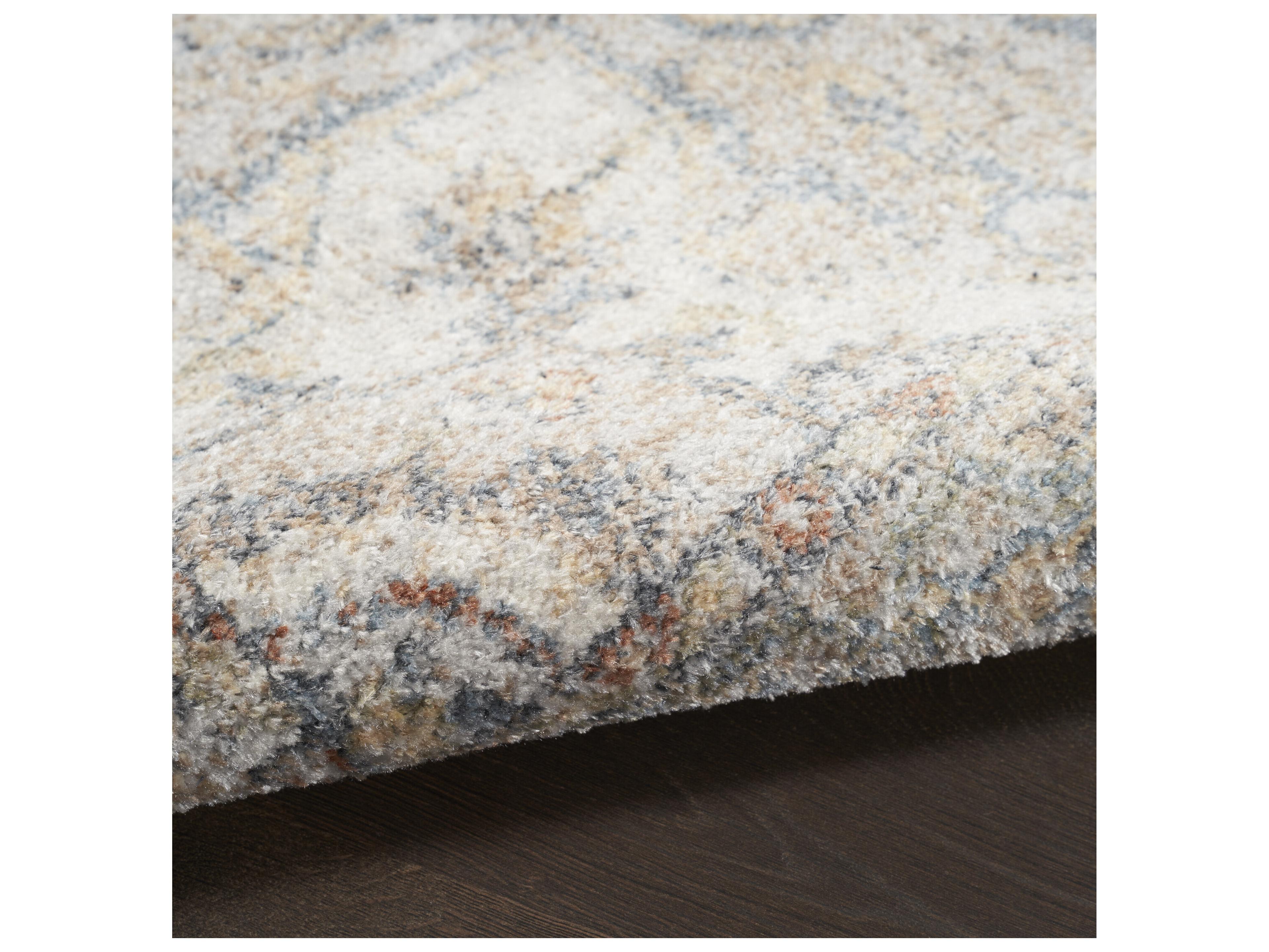 Nourison Astra Machine Washable Bordered Runner Area Rug