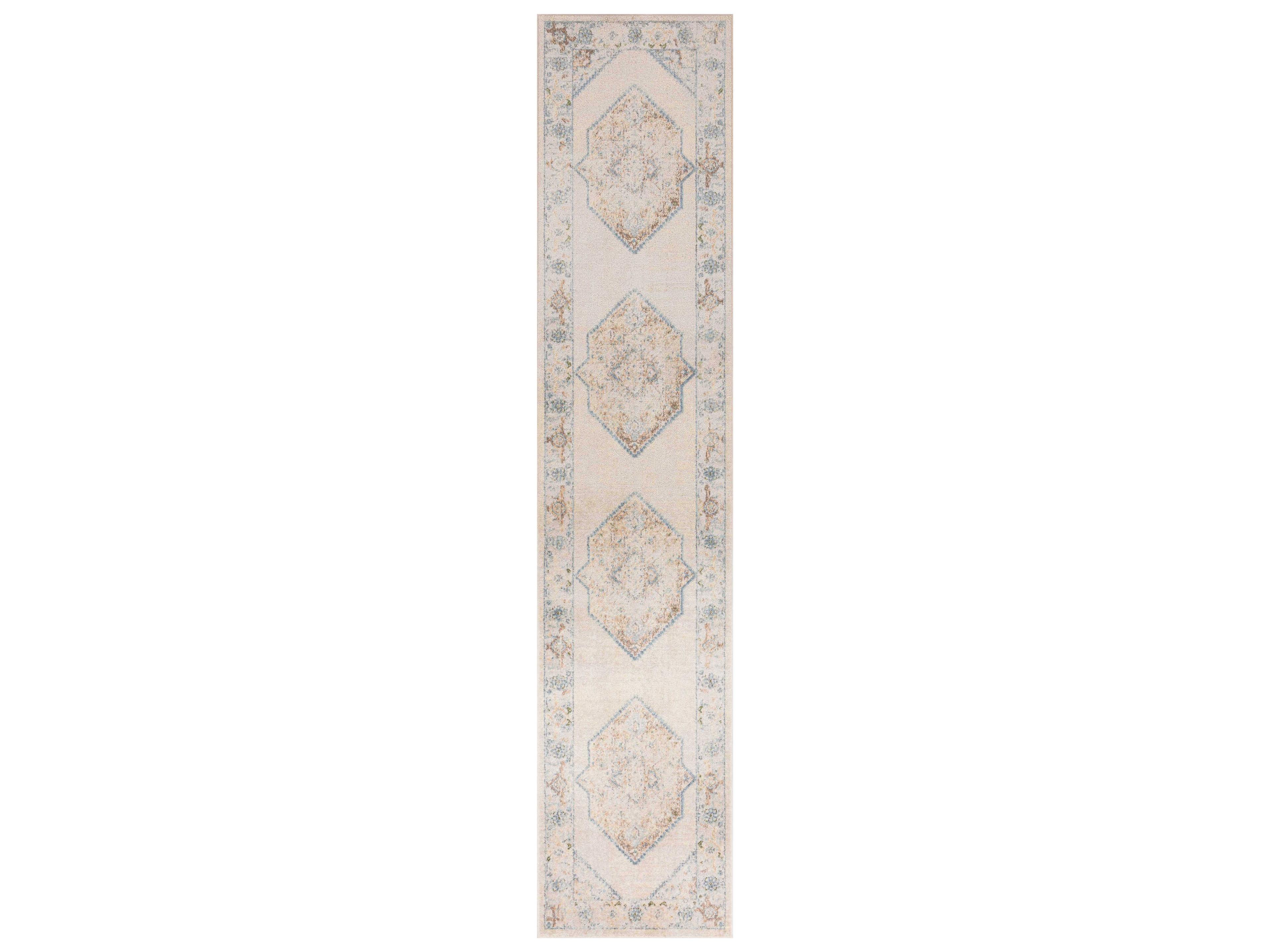 Astra Machine Washable Bordered Runner Area Rug