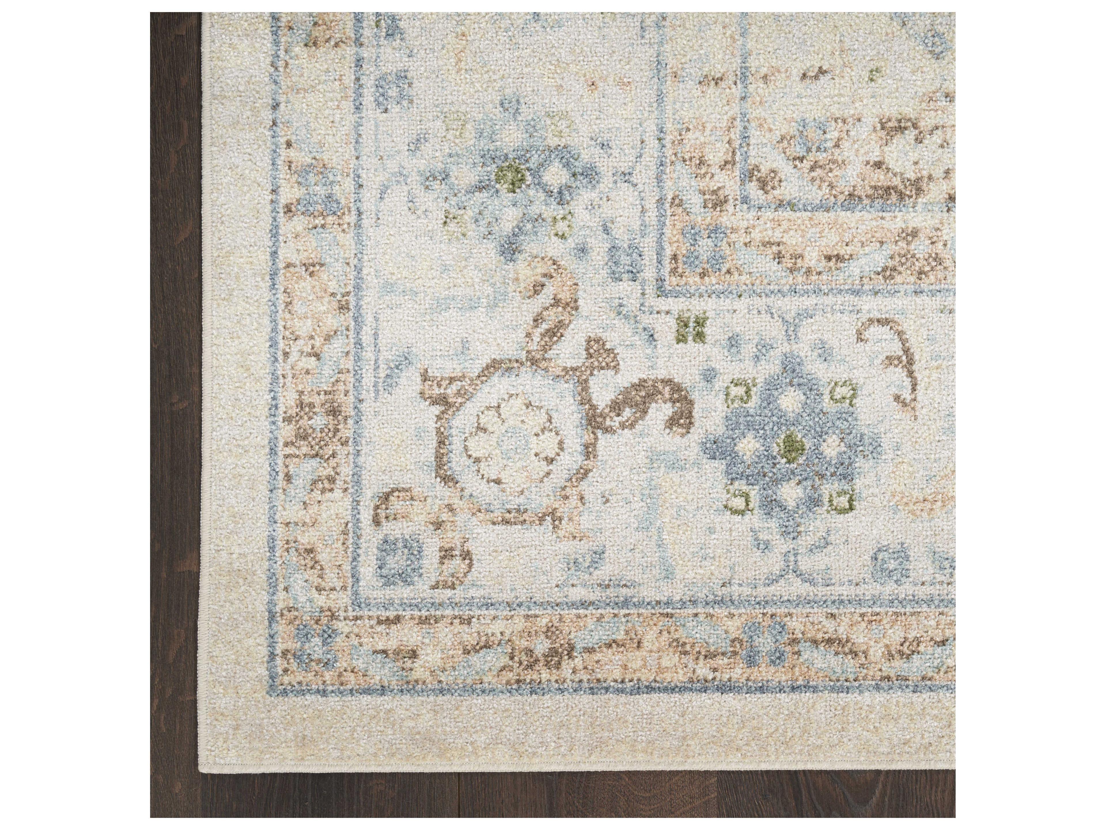 Nourison Astra Machine Washable Bordered Runner Area Rug