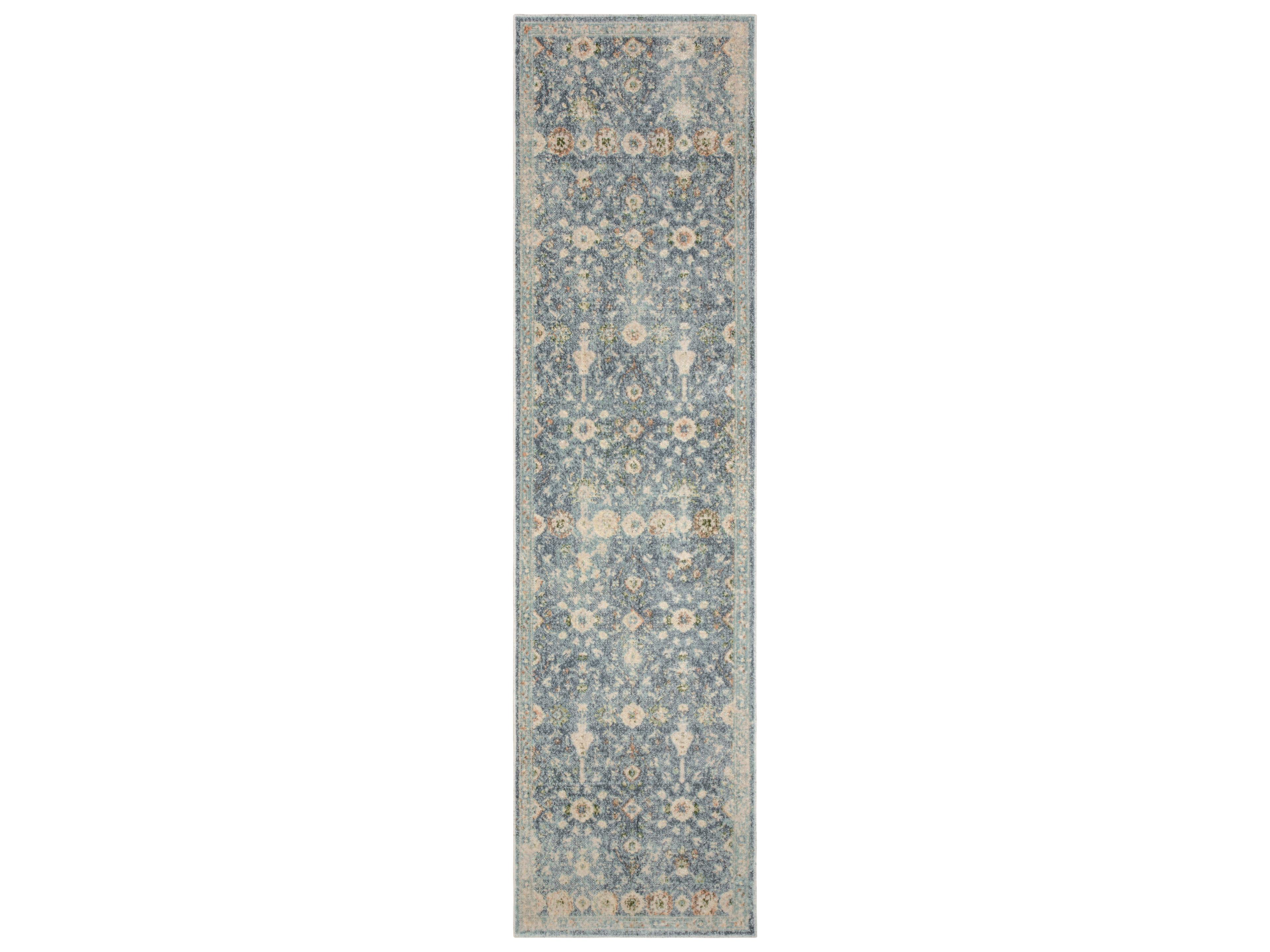 Astra Machine Washable Bordered Runner Area Rug