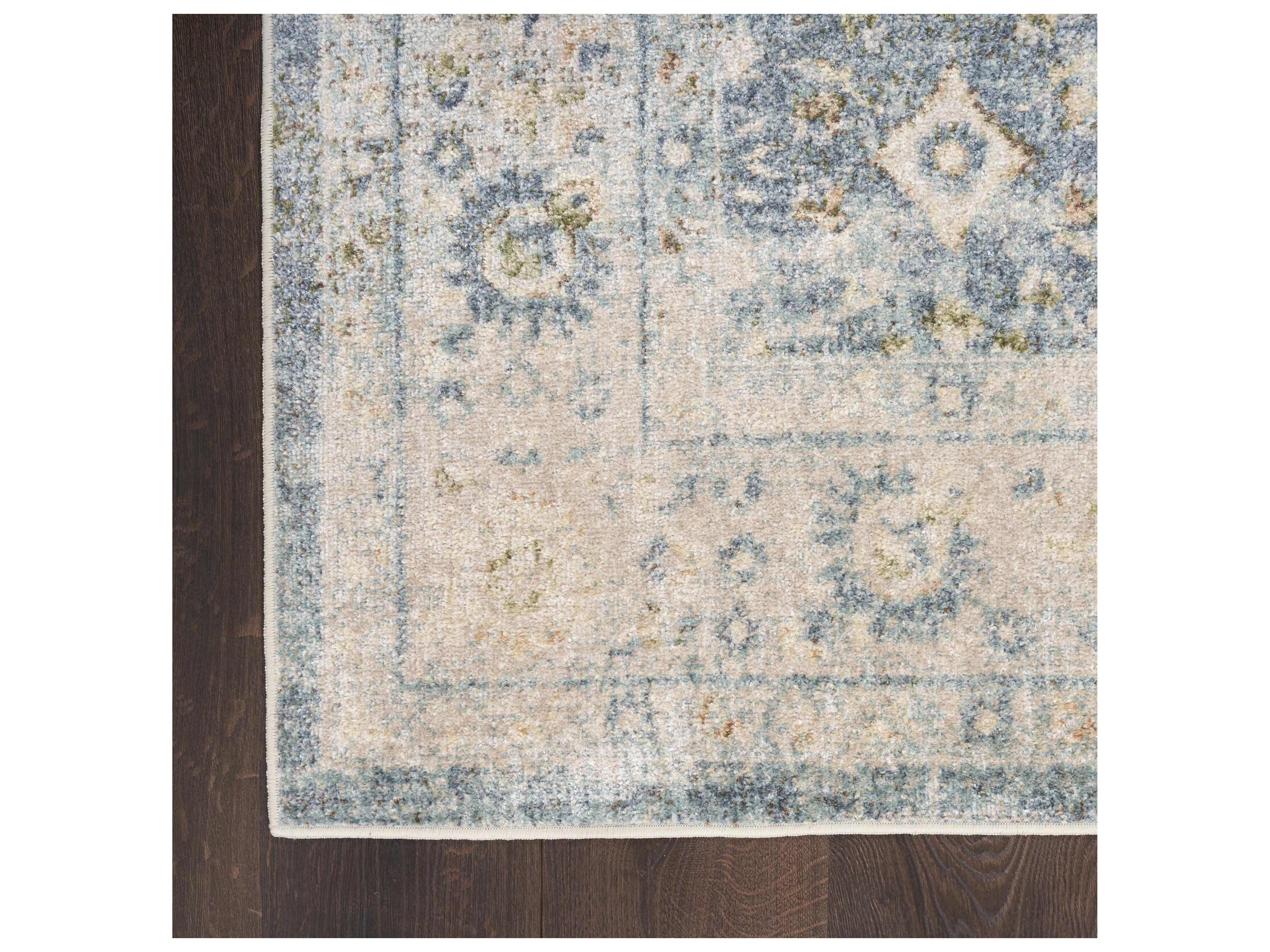 Nourison Astra Machine Washable Bordered Runner Area Rug