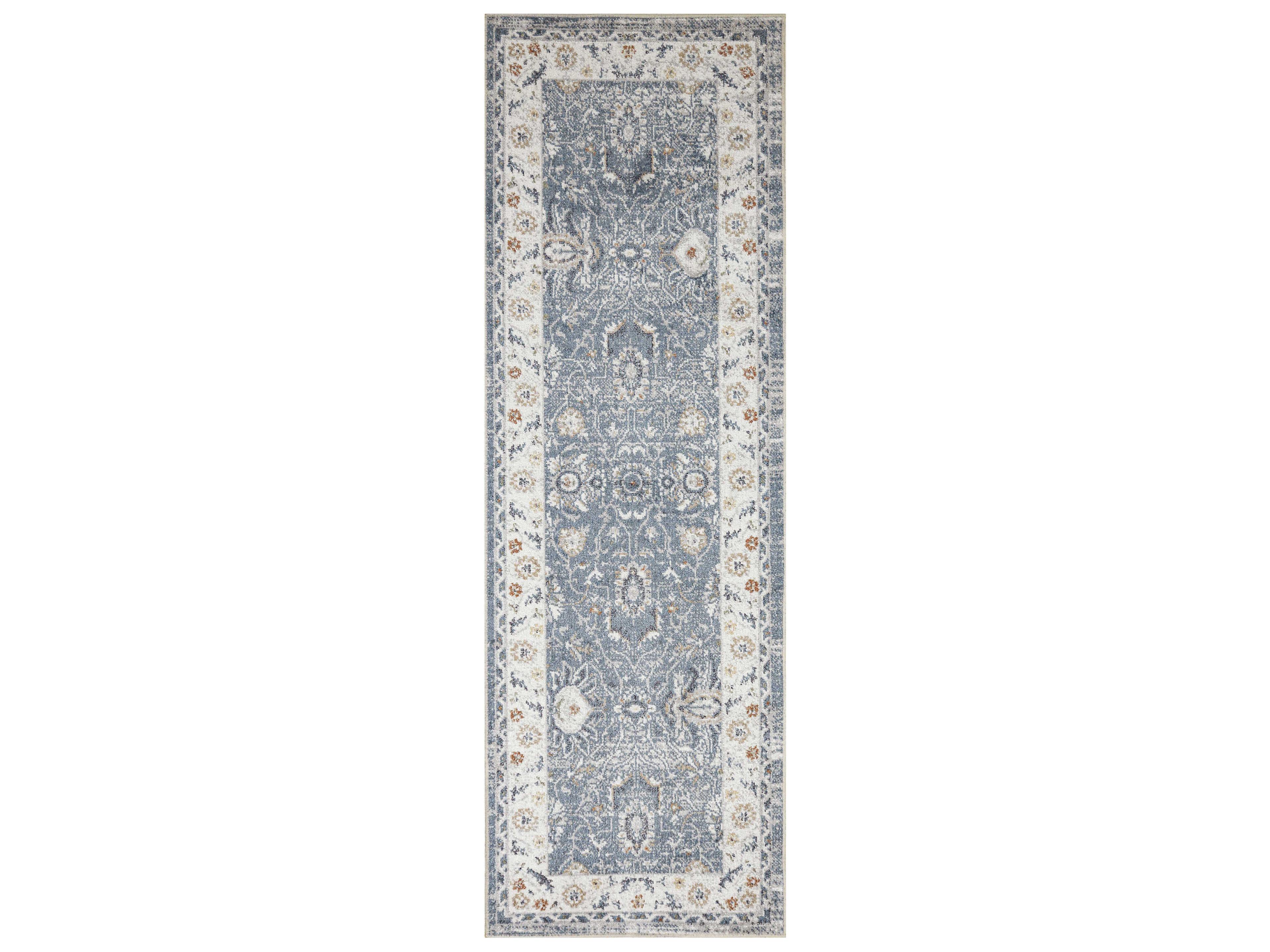 Astra Machine Washable Bordered Runner Area Rug
