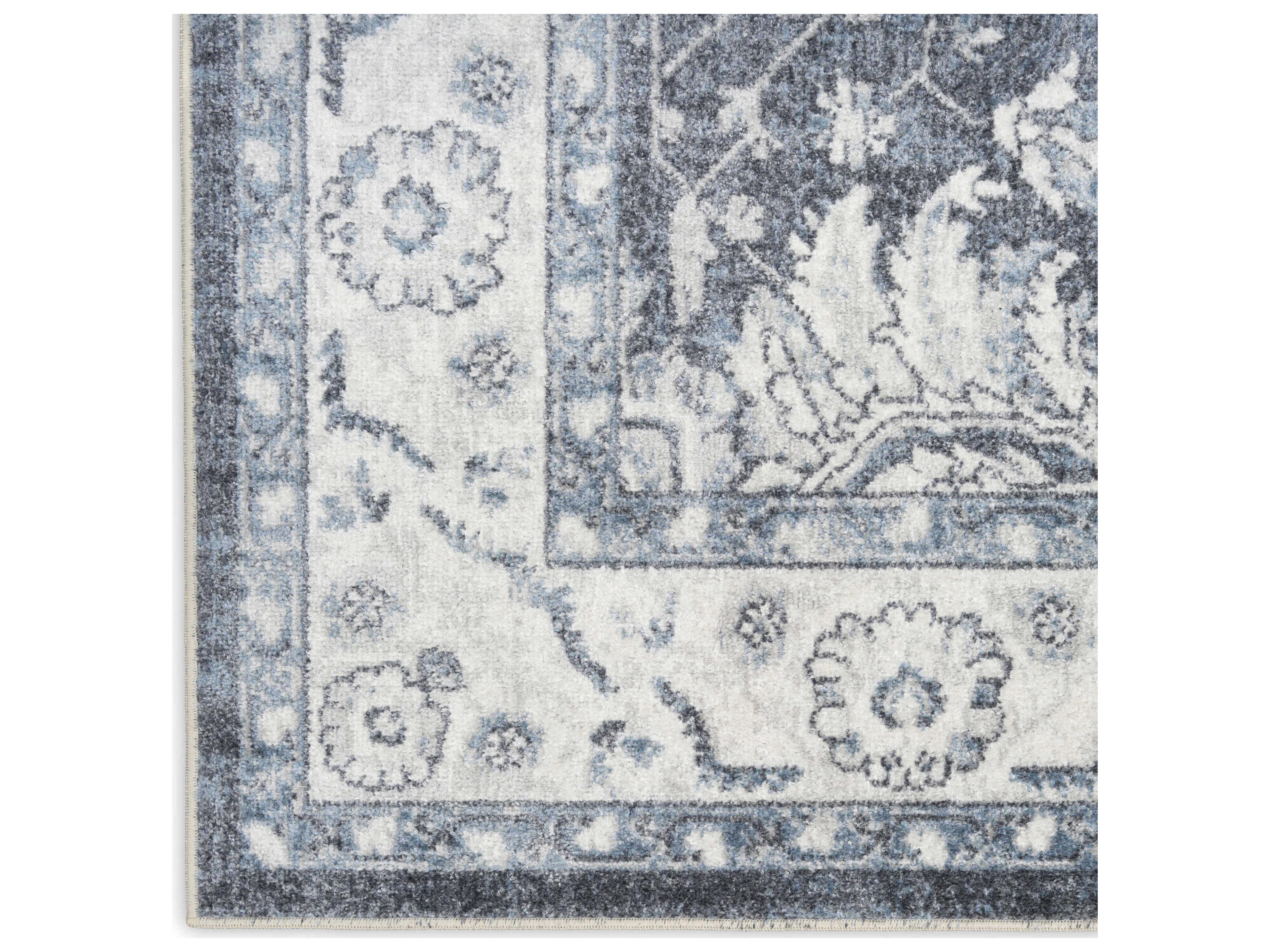 Nourison Astra Machine Washable Bordered Runner Area Rug