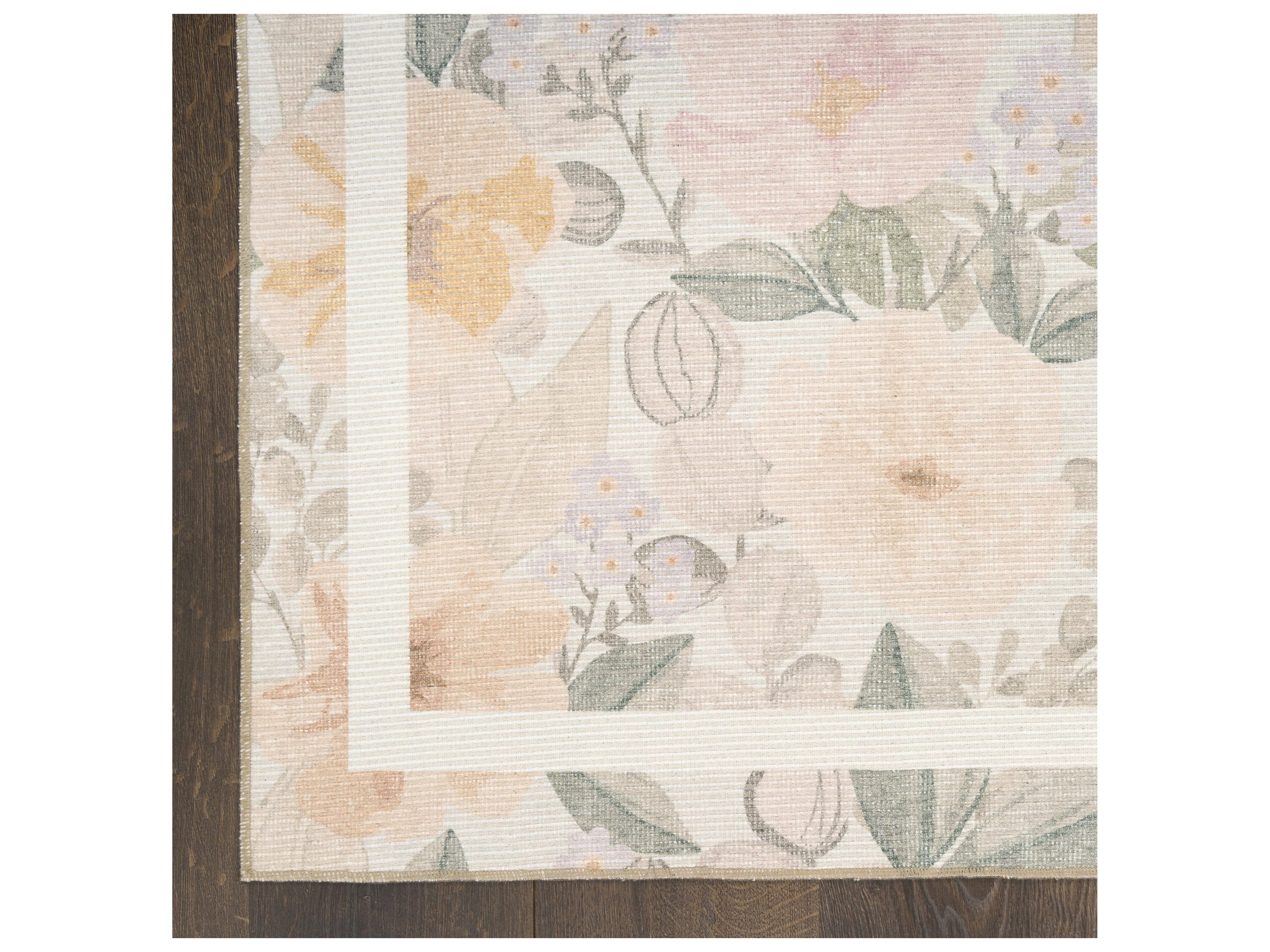 Nourison Botan Bordered Runner Area Rug