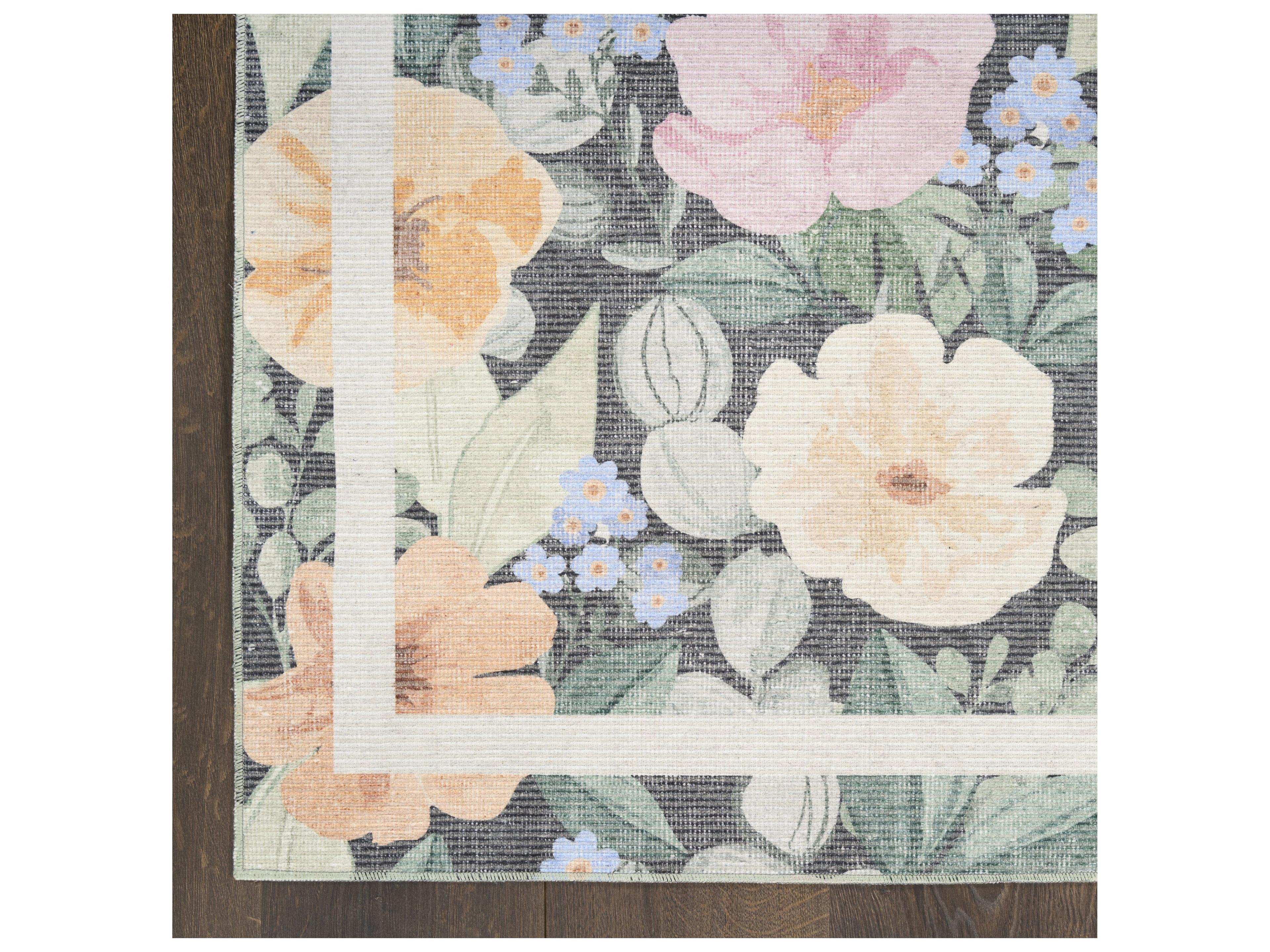 Nourison Botan Bordered Runner Area Rug