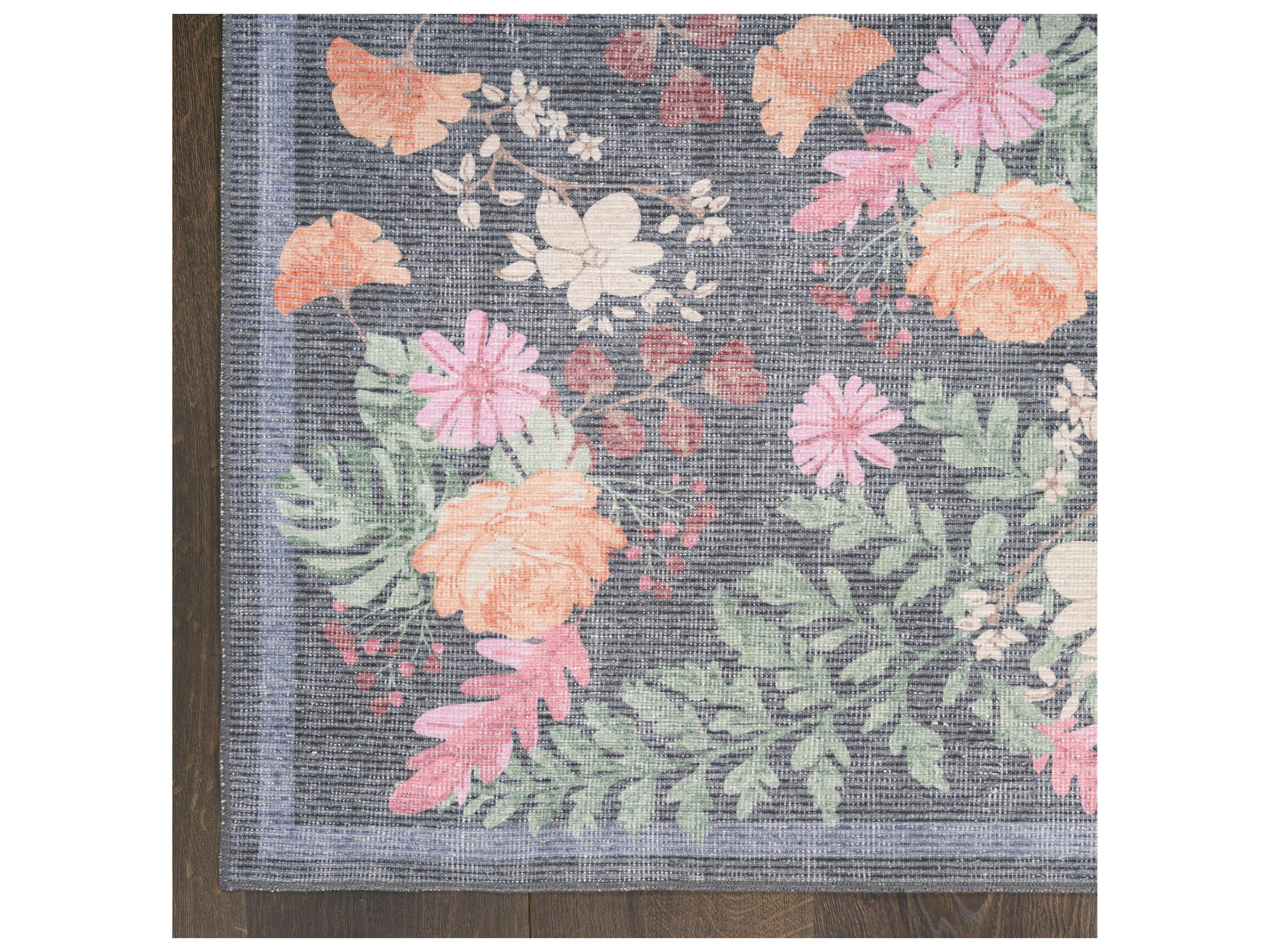Nourison Botan Bordered Runner Area Rug