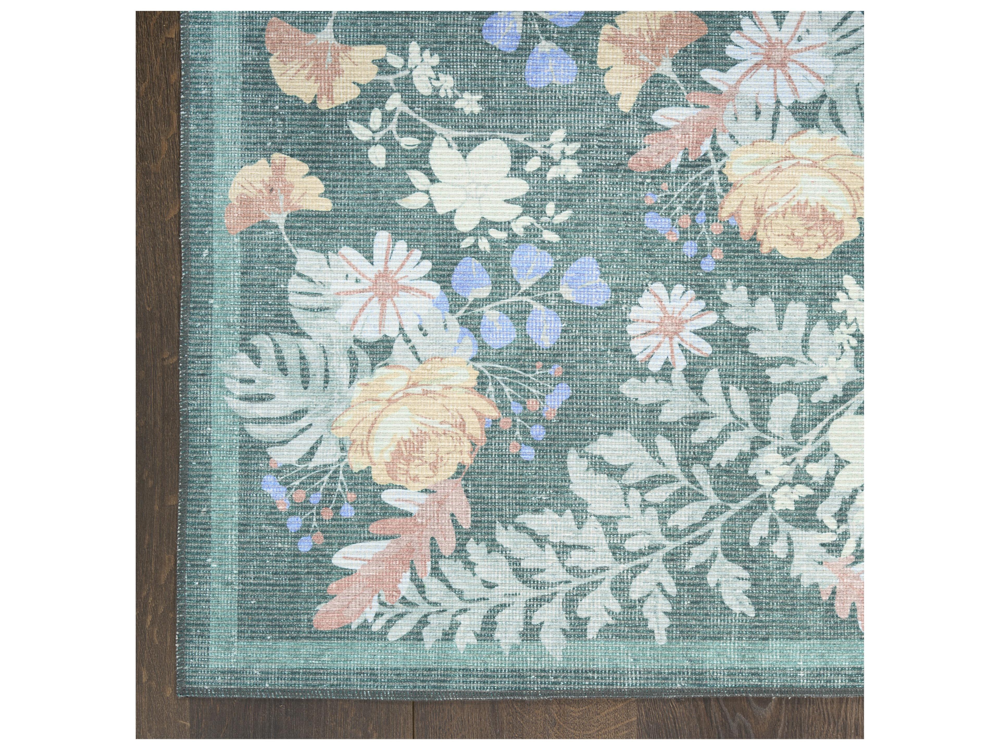 Nourison Botan Bordered Runner Area Rug
