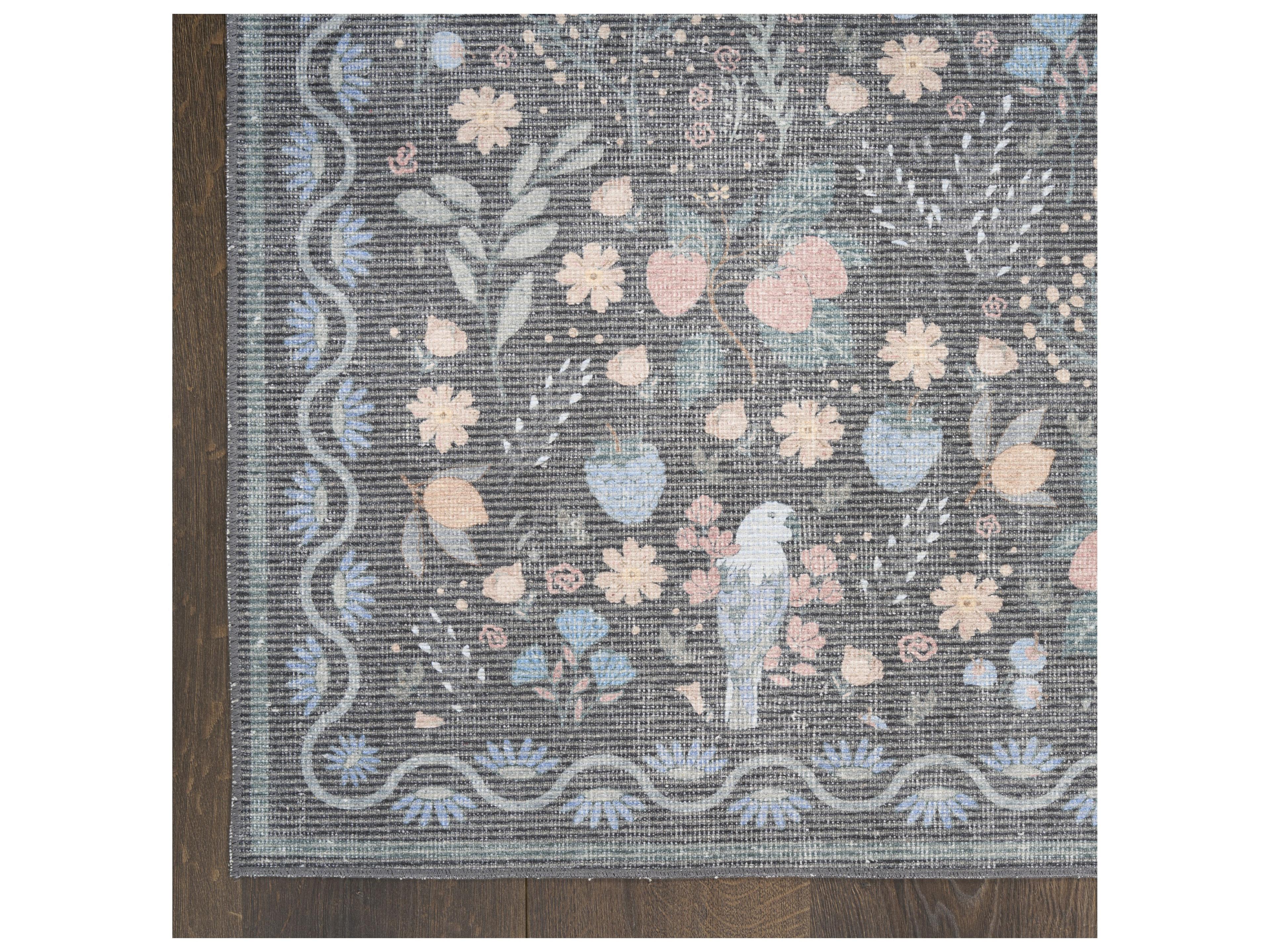 Nourison Botan Bordered Runner Area Rug