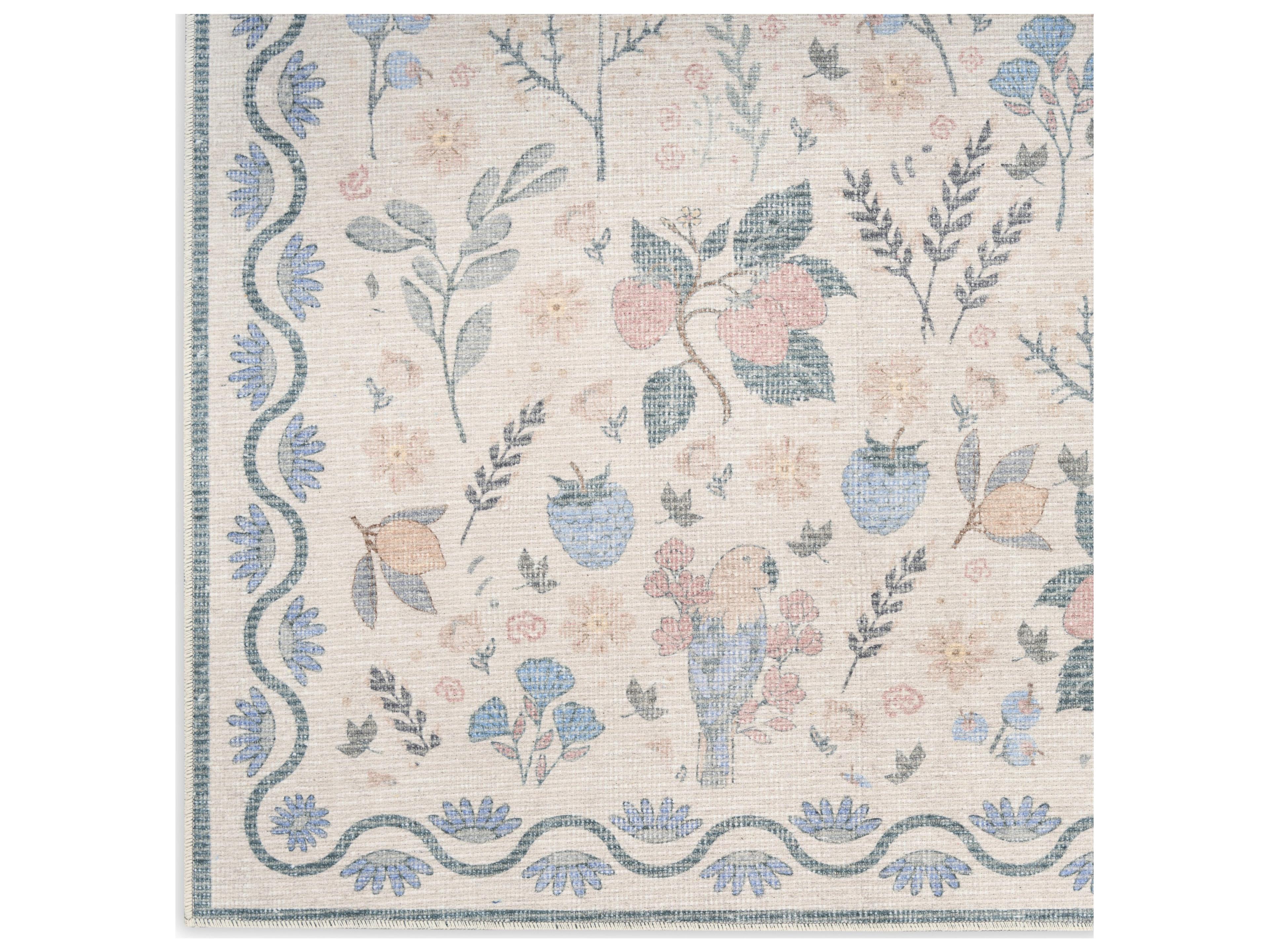 Nourison Botan Bordered Runner Area Rug