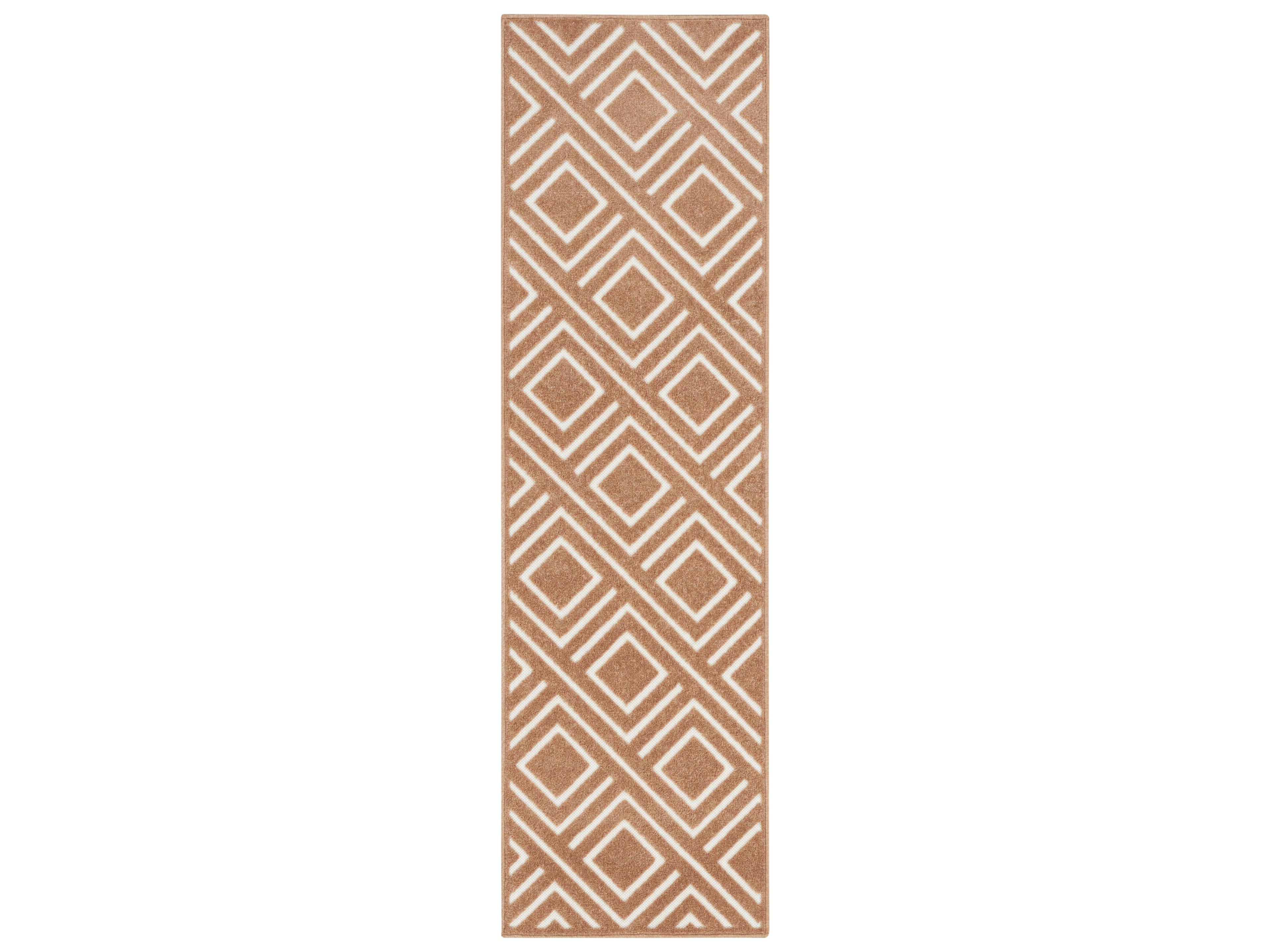 Care Free Geometric Runner Area Rug