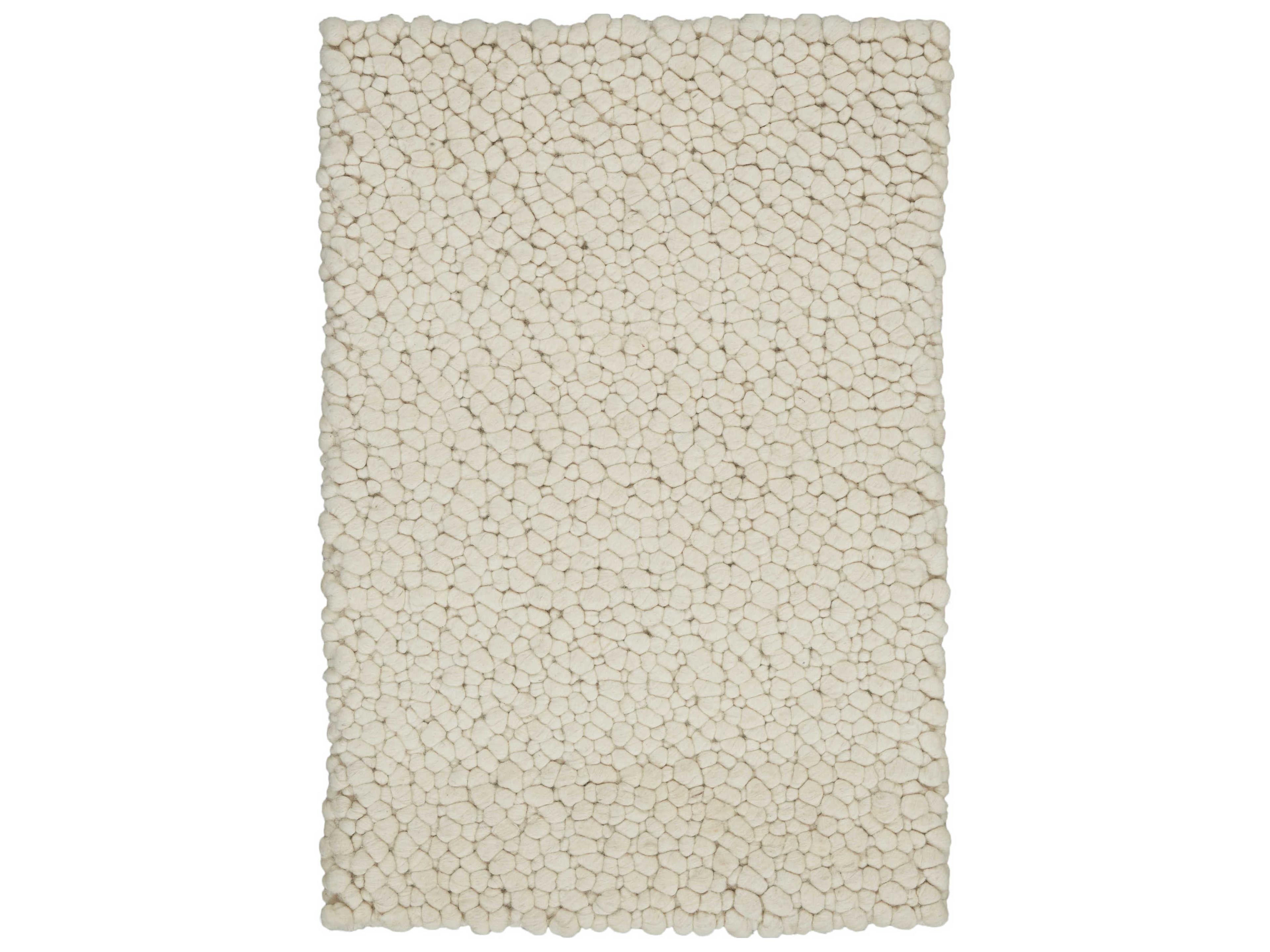 Calvin Klein Riverstone Area Rug in Ivory A Hand-Woven Textured Wool Rug