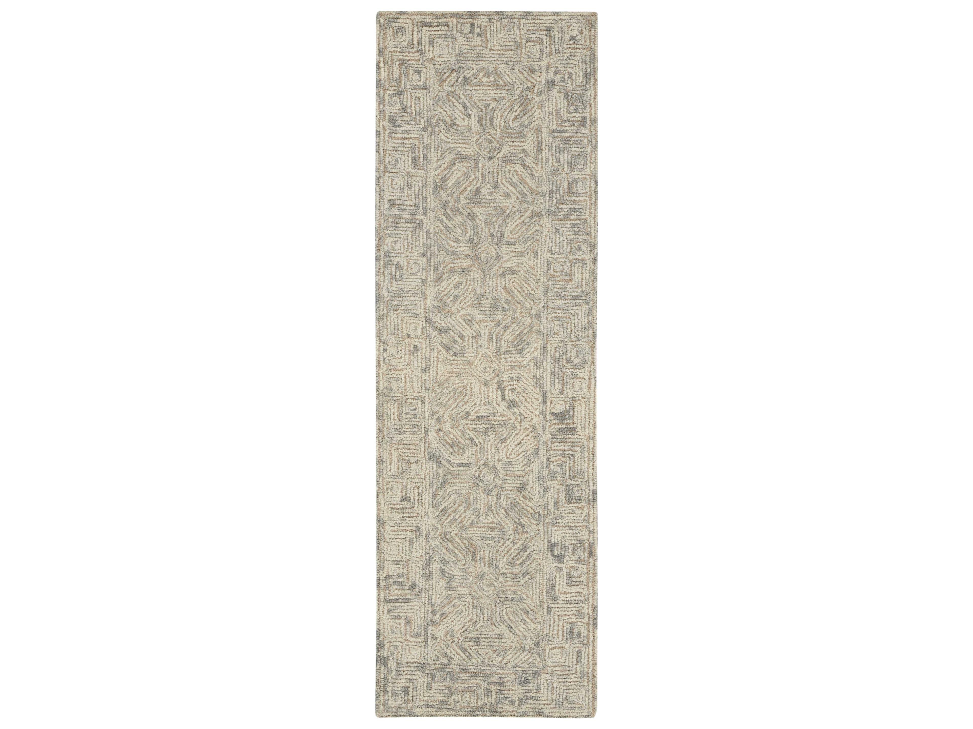Colorado Runner Rug Geometric Beige Grey