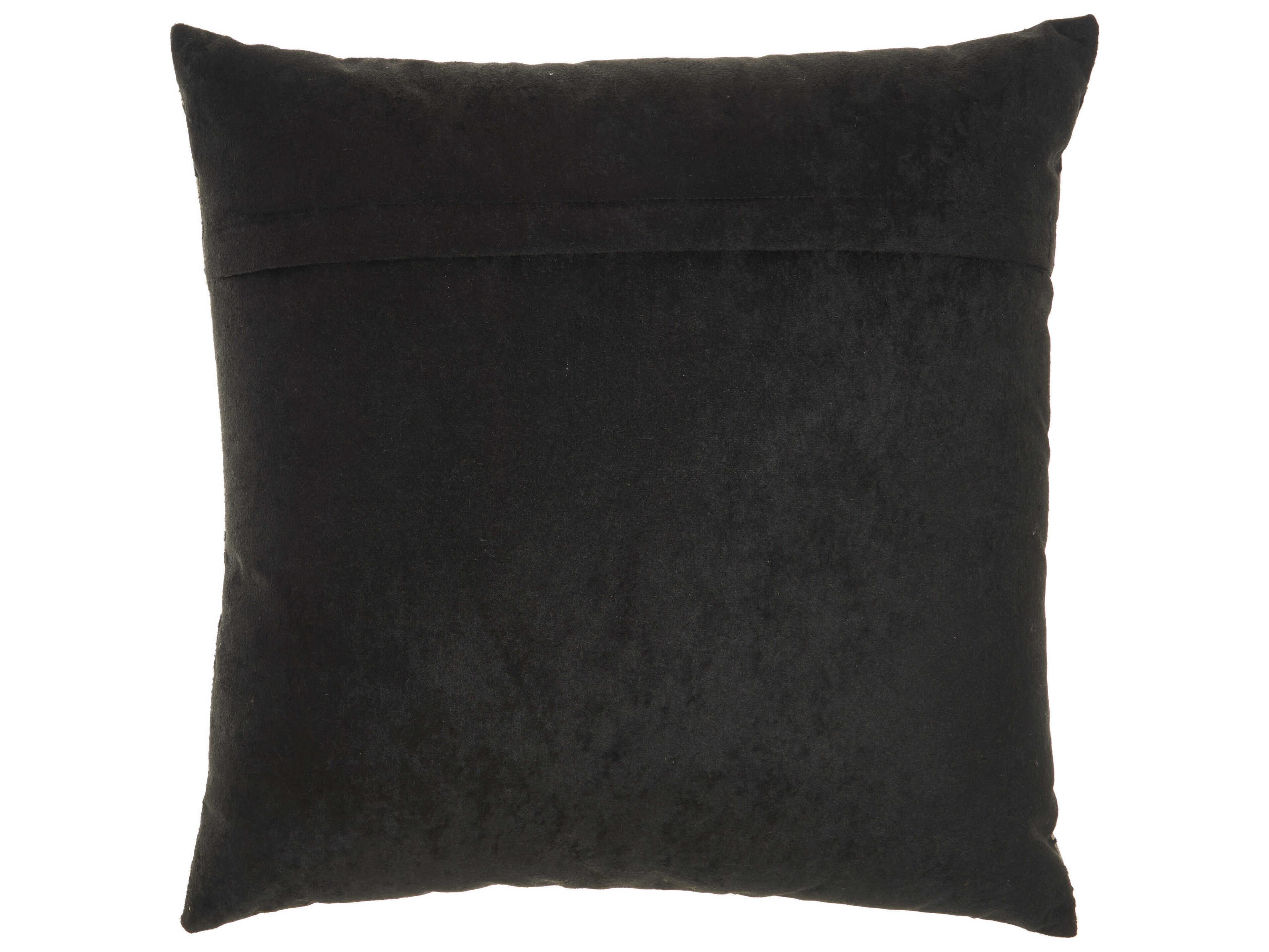 Nourison Luminescence Black Rose Gold 20" x 20" Pillow