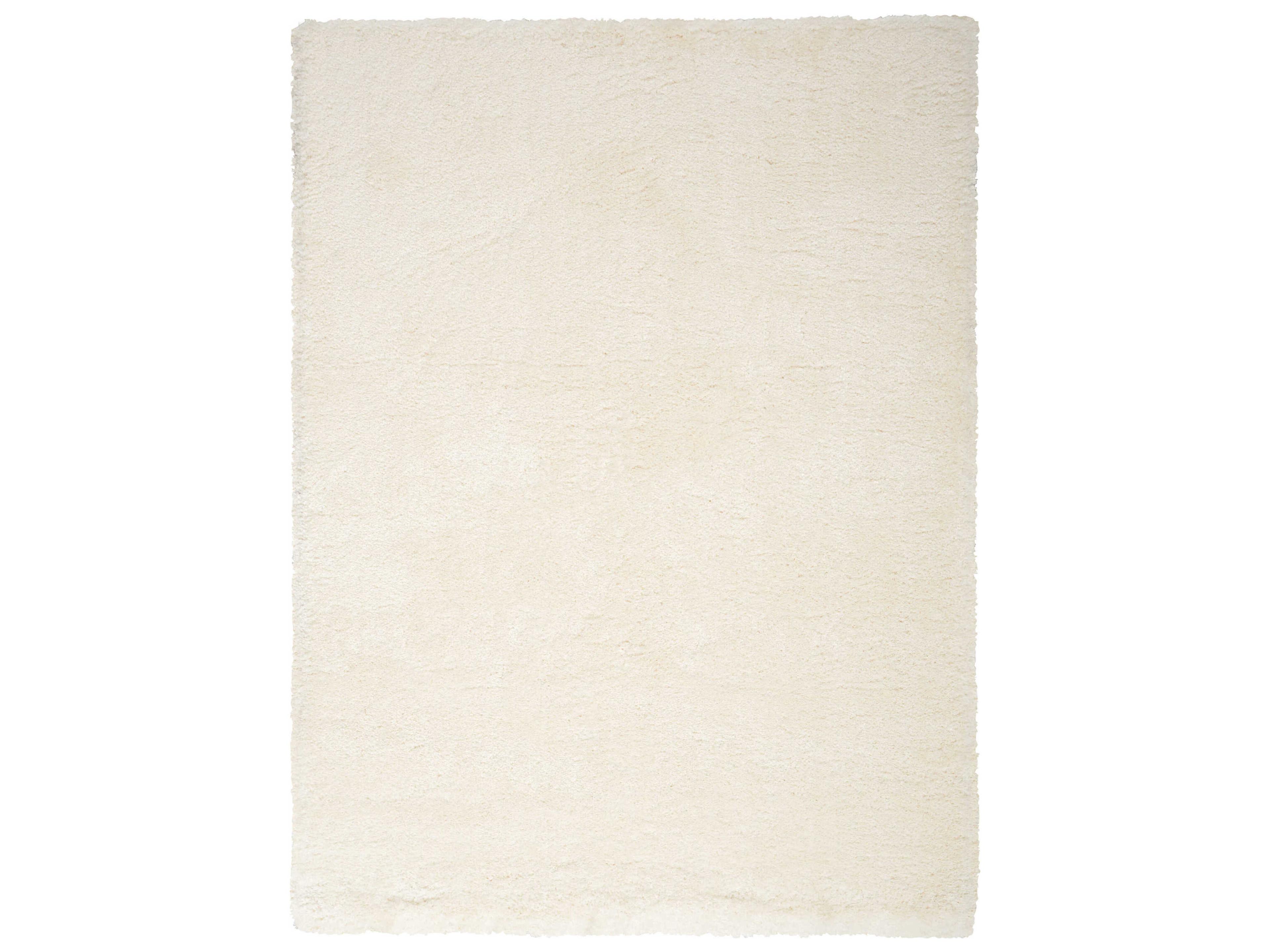 Dreamy Shag Area Rug Ivory Plush Modern