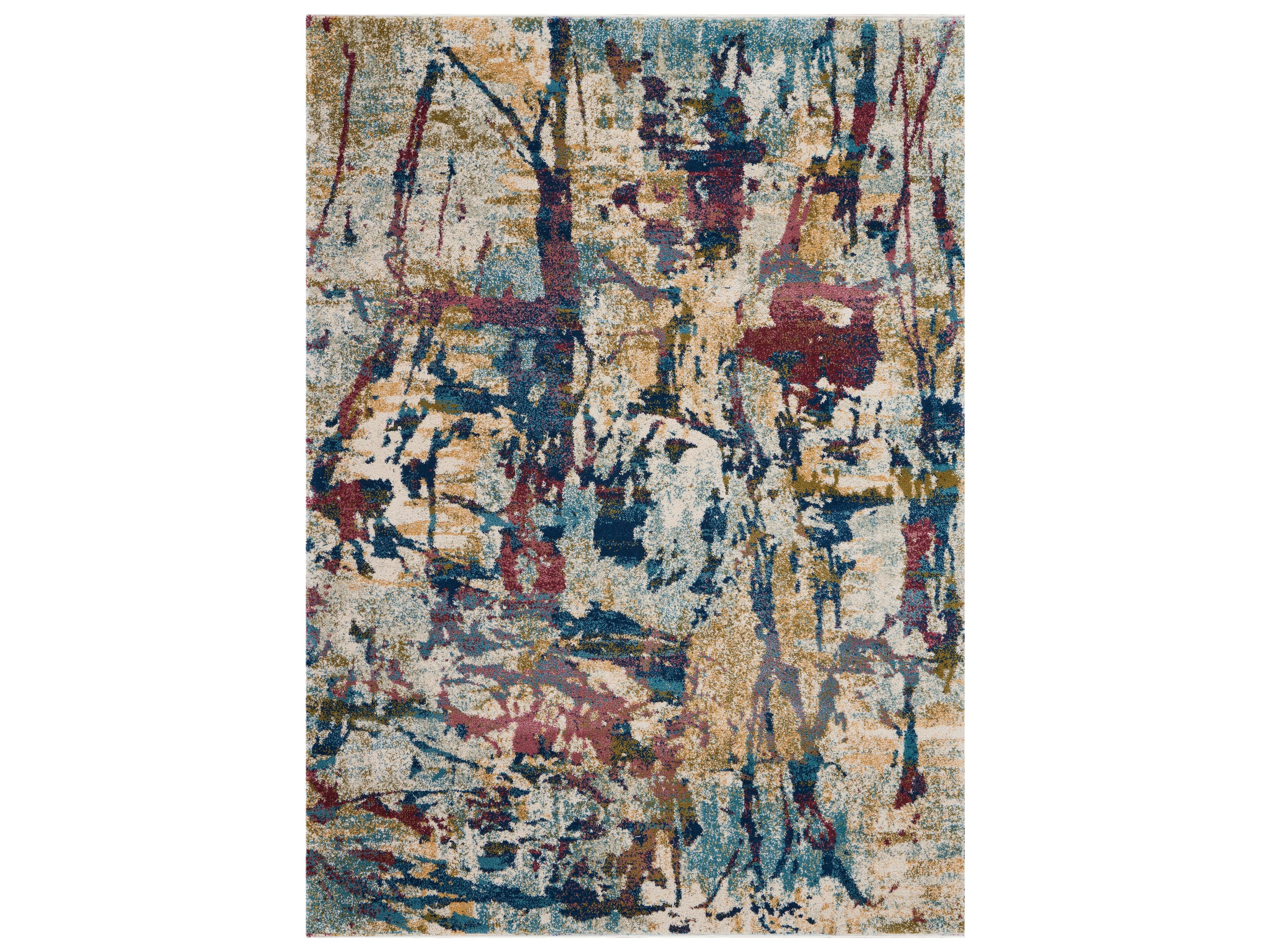 Fusion Area Rug Abstract Multicolor