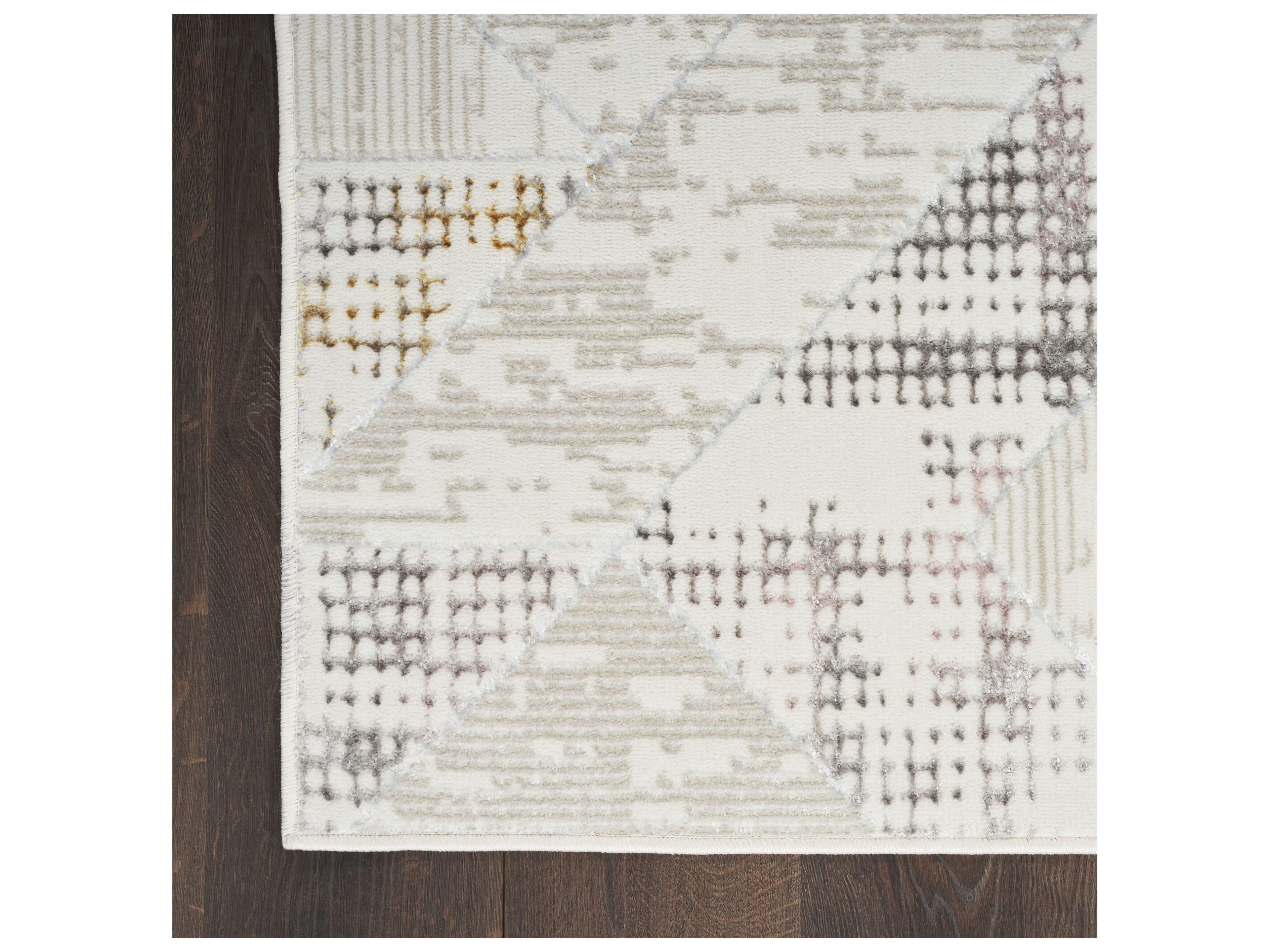 Nourison Glitz Geometric Runner Area Rug