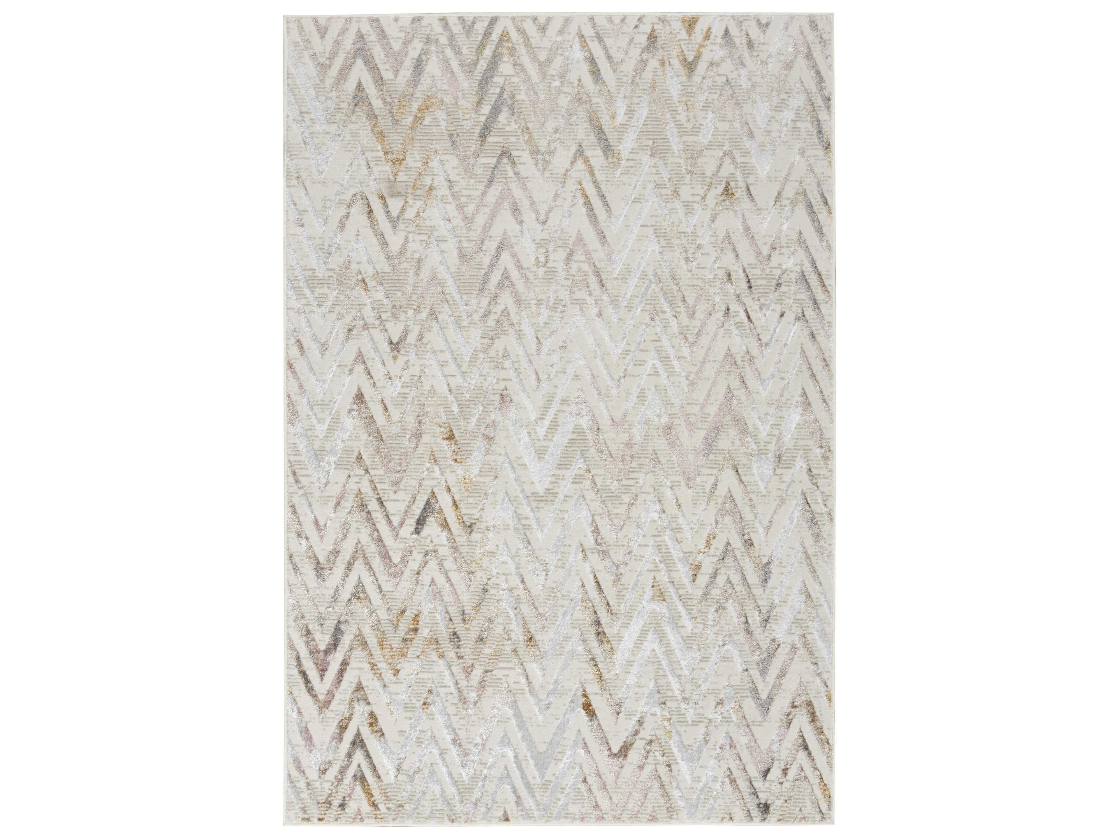Glitz Area Rug Multicolor Chevron