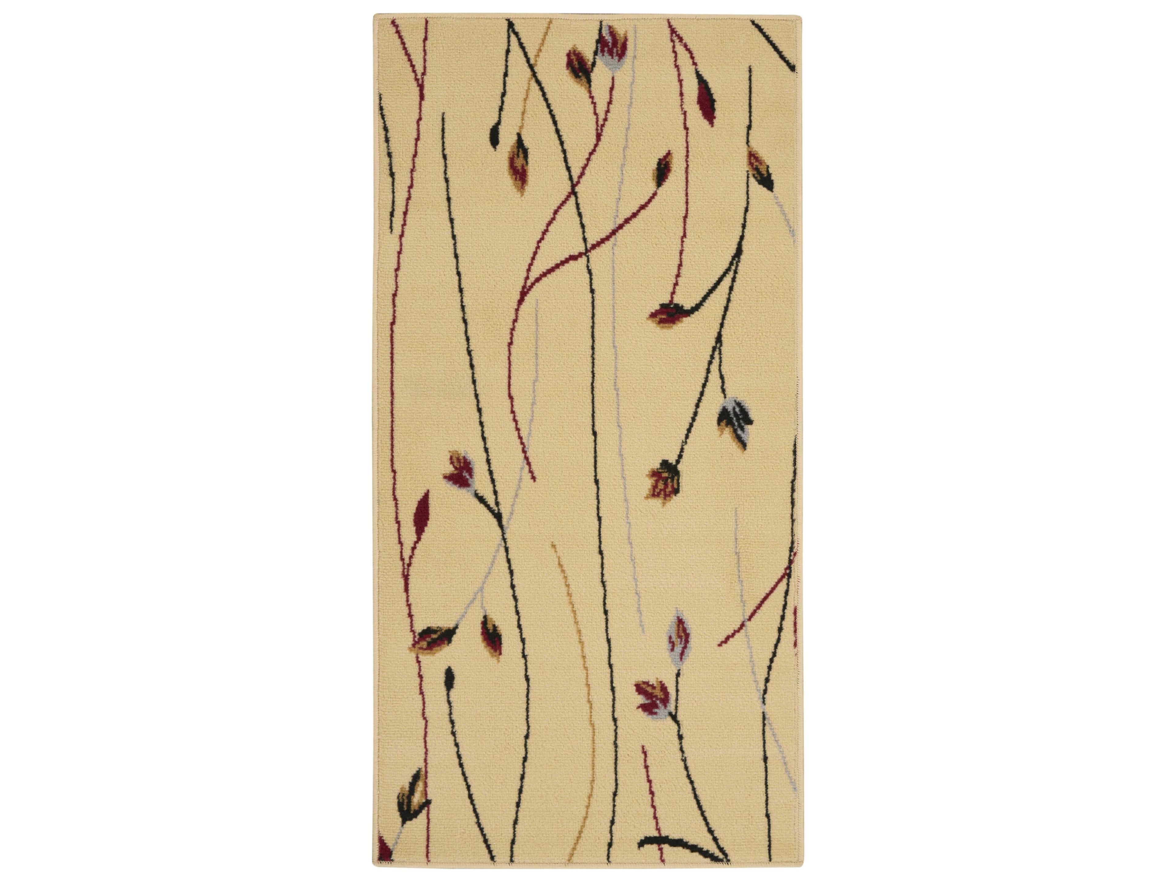 Grafix Cream Floral Abstract Area Rug