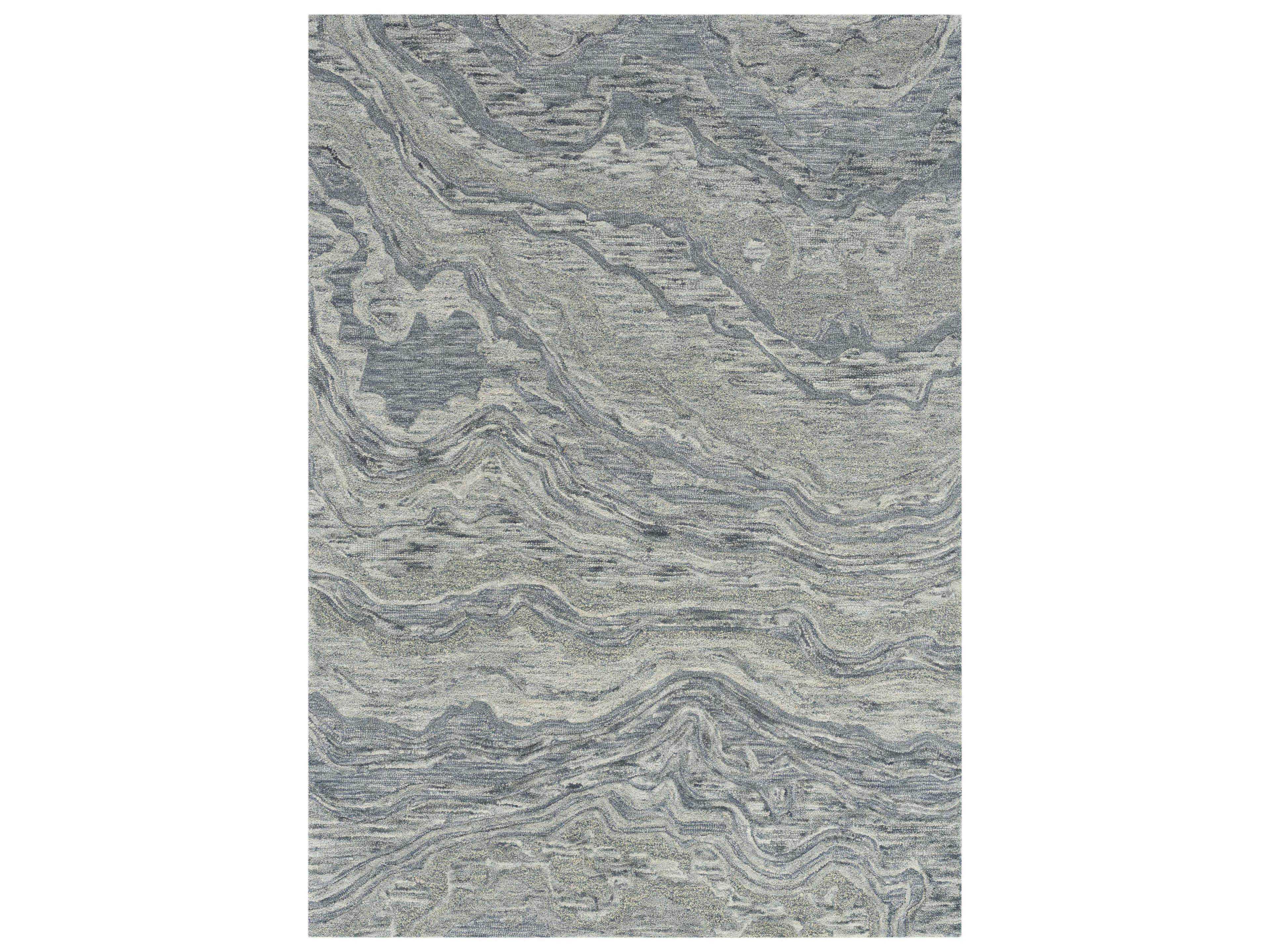 Graceful Area Rug Blue Modern Abstract