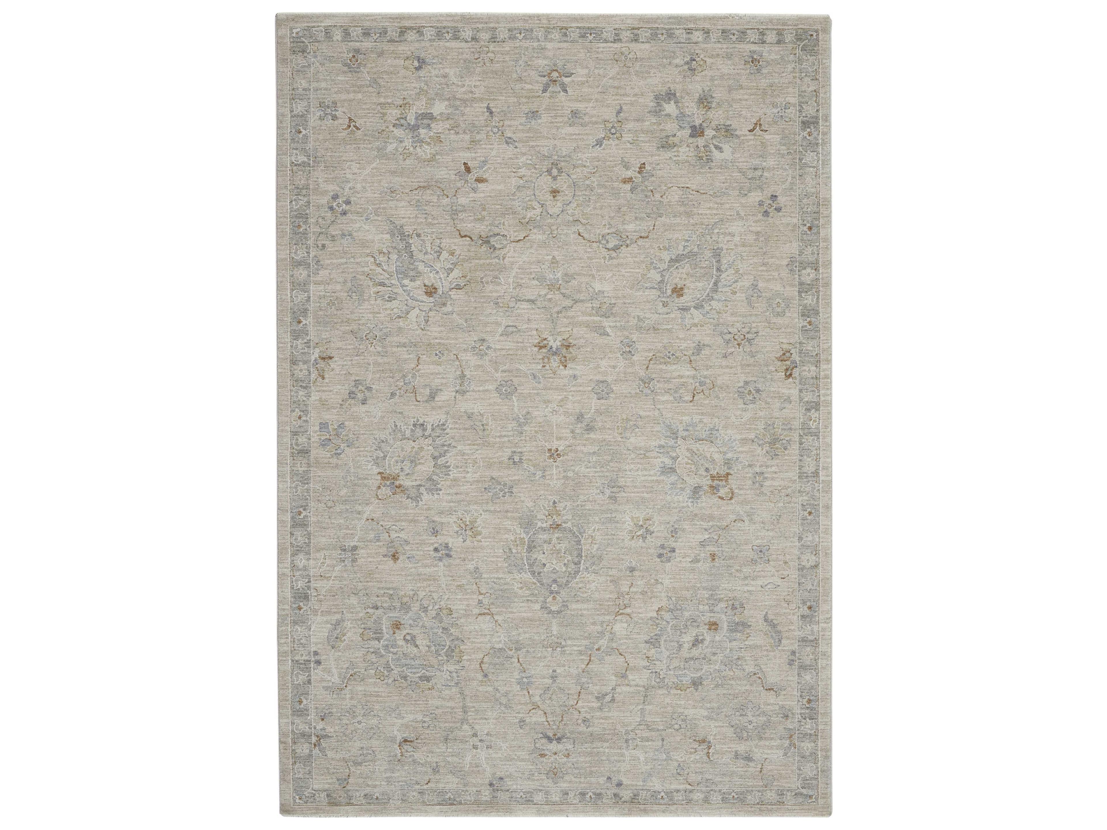 Infinite Area Rug Persian Floral Light Grey
