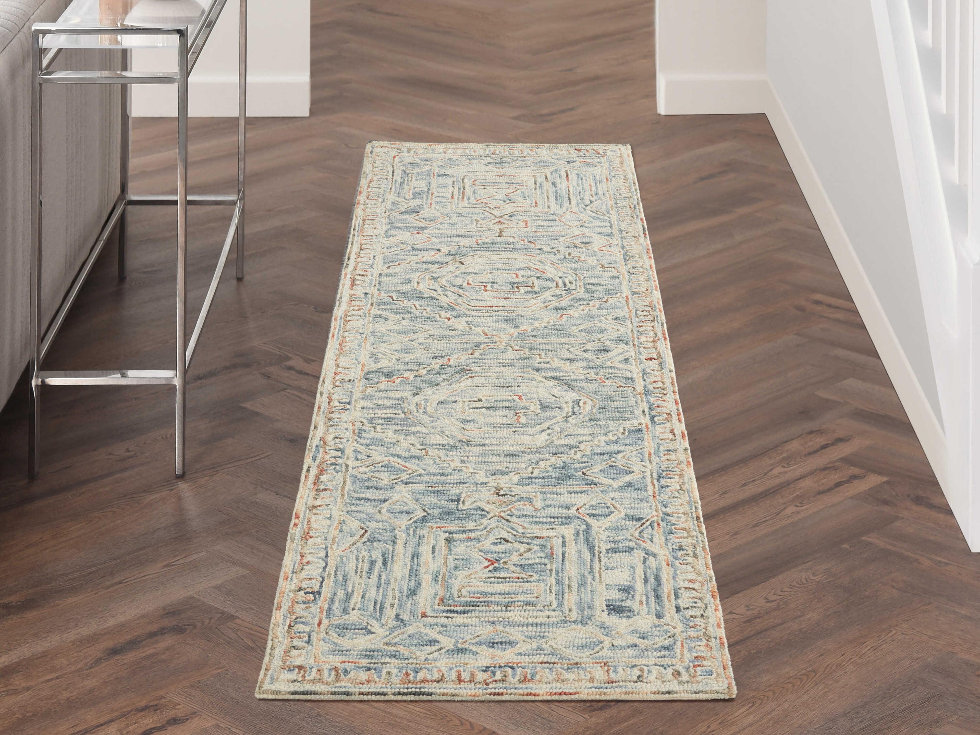 Nourison Interlock Bordered Runner Area Rug