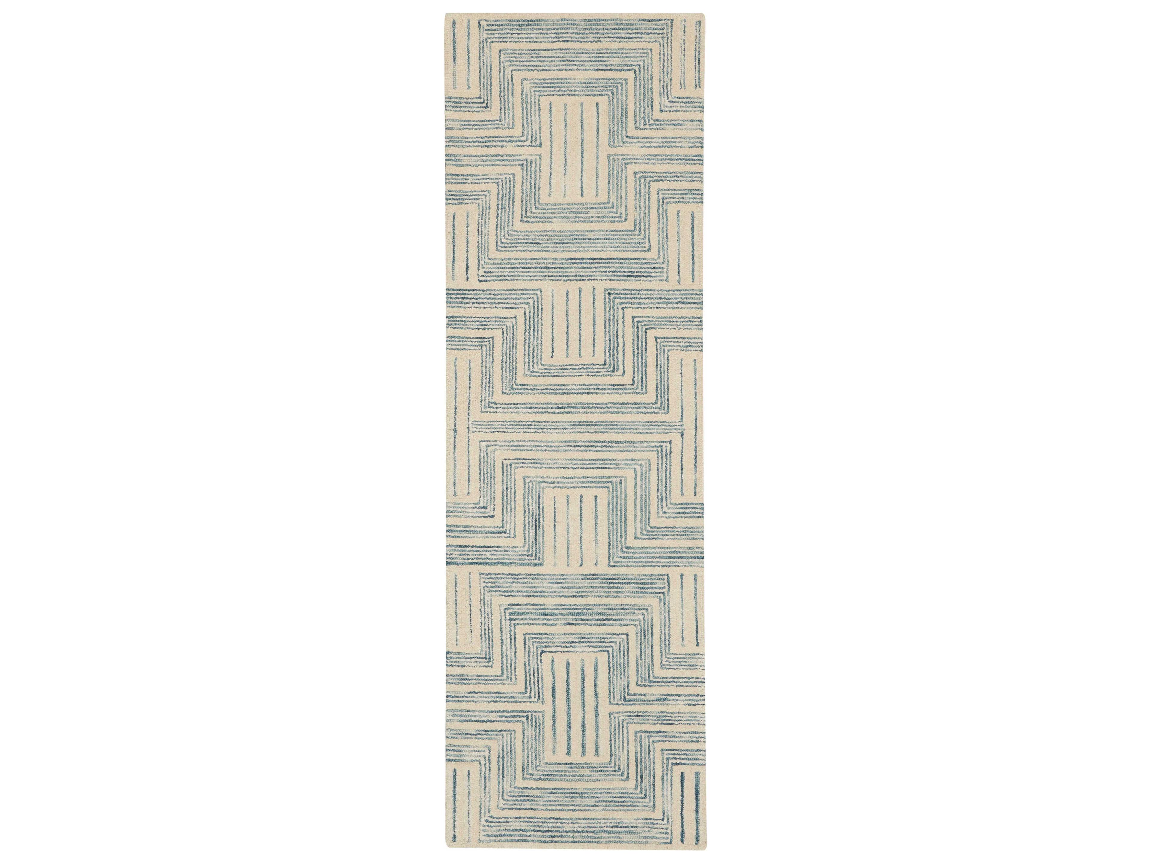 Interlock Geometric Runner Area Rug