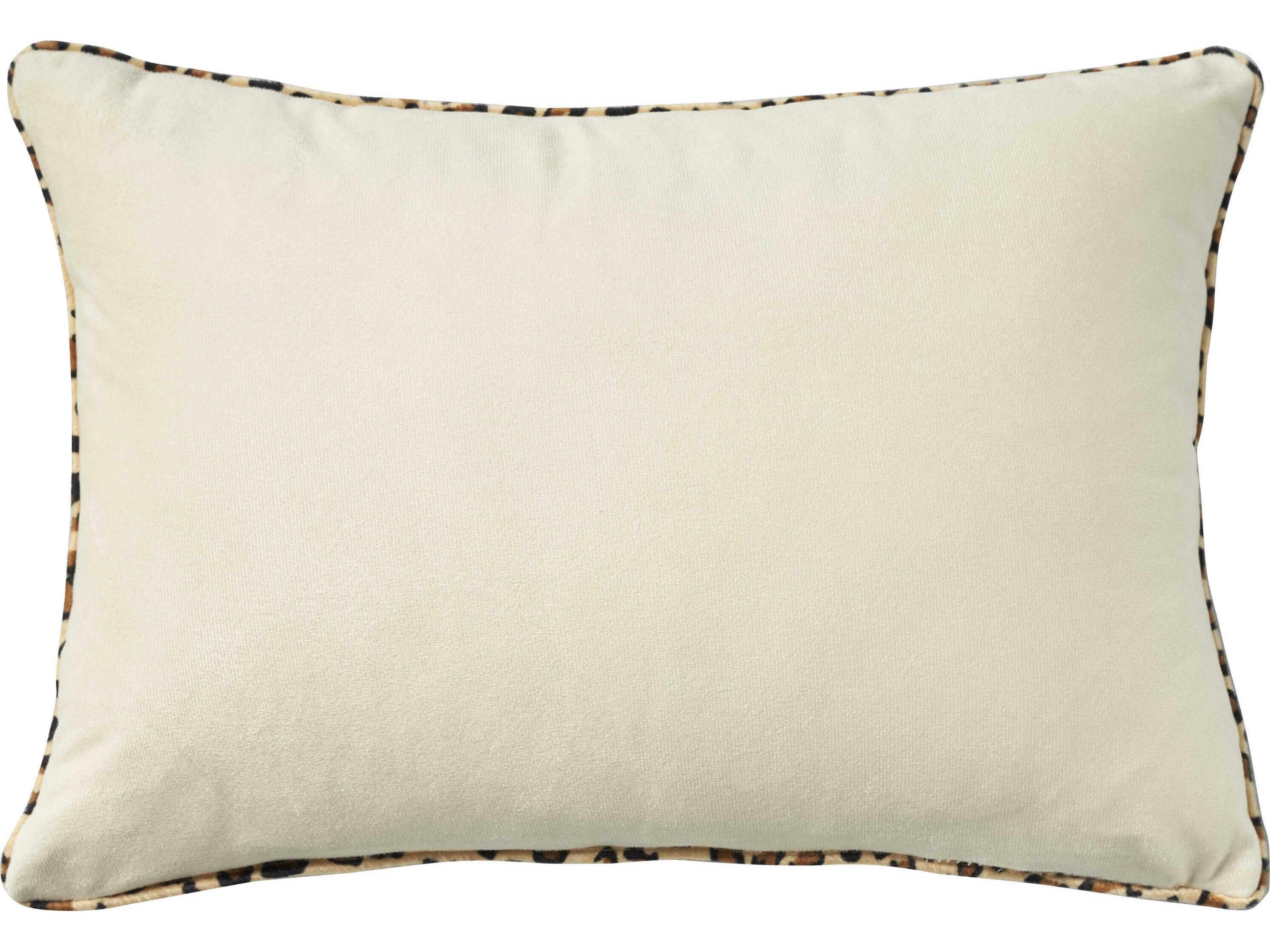 Nourison Holiday Pillows Beige 14" x 20" Applique Bunnies Pillow