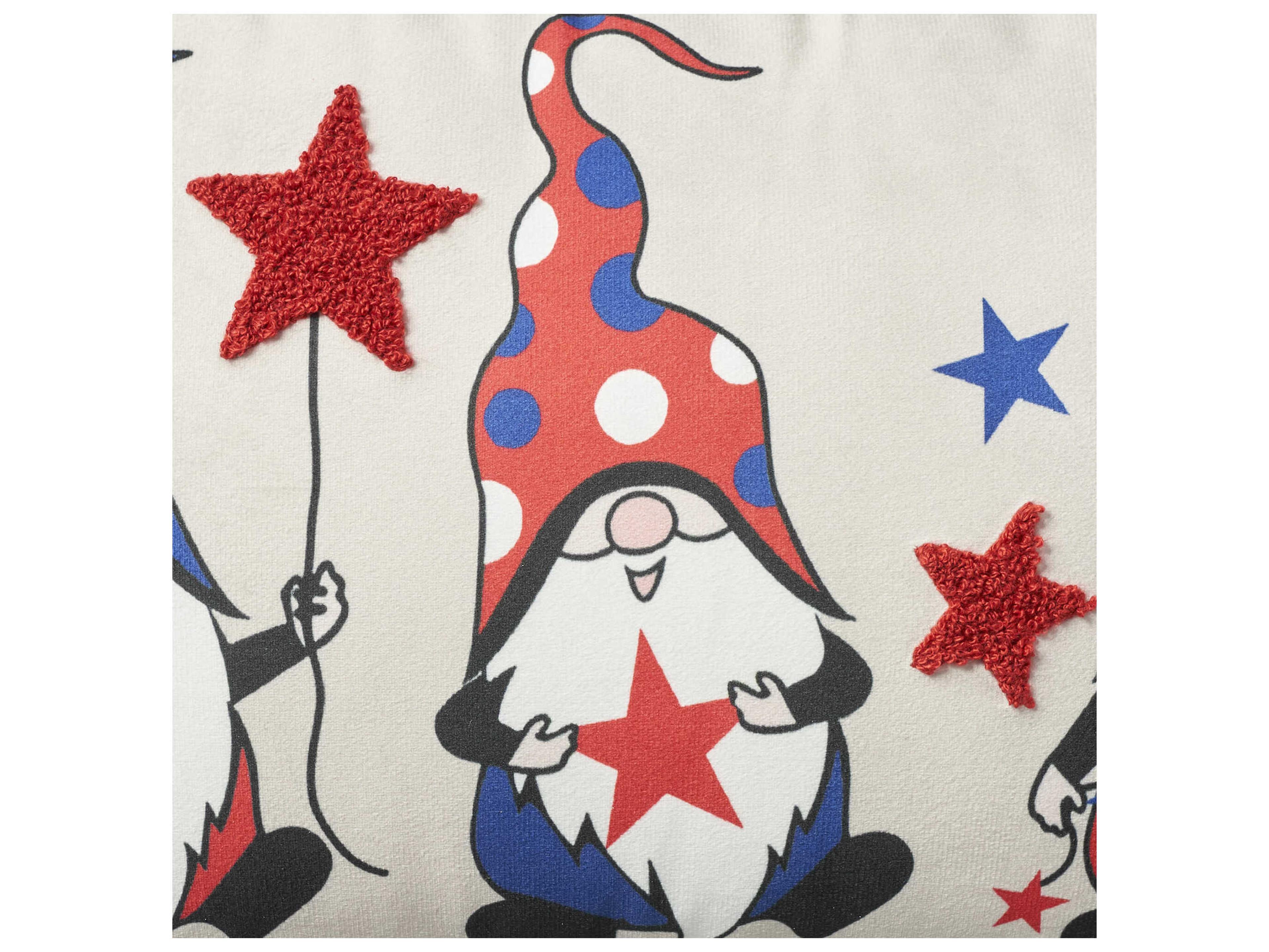 Nourison Holiday Pillows Multicolor 12" x 21" Americana Gnomes Pillow