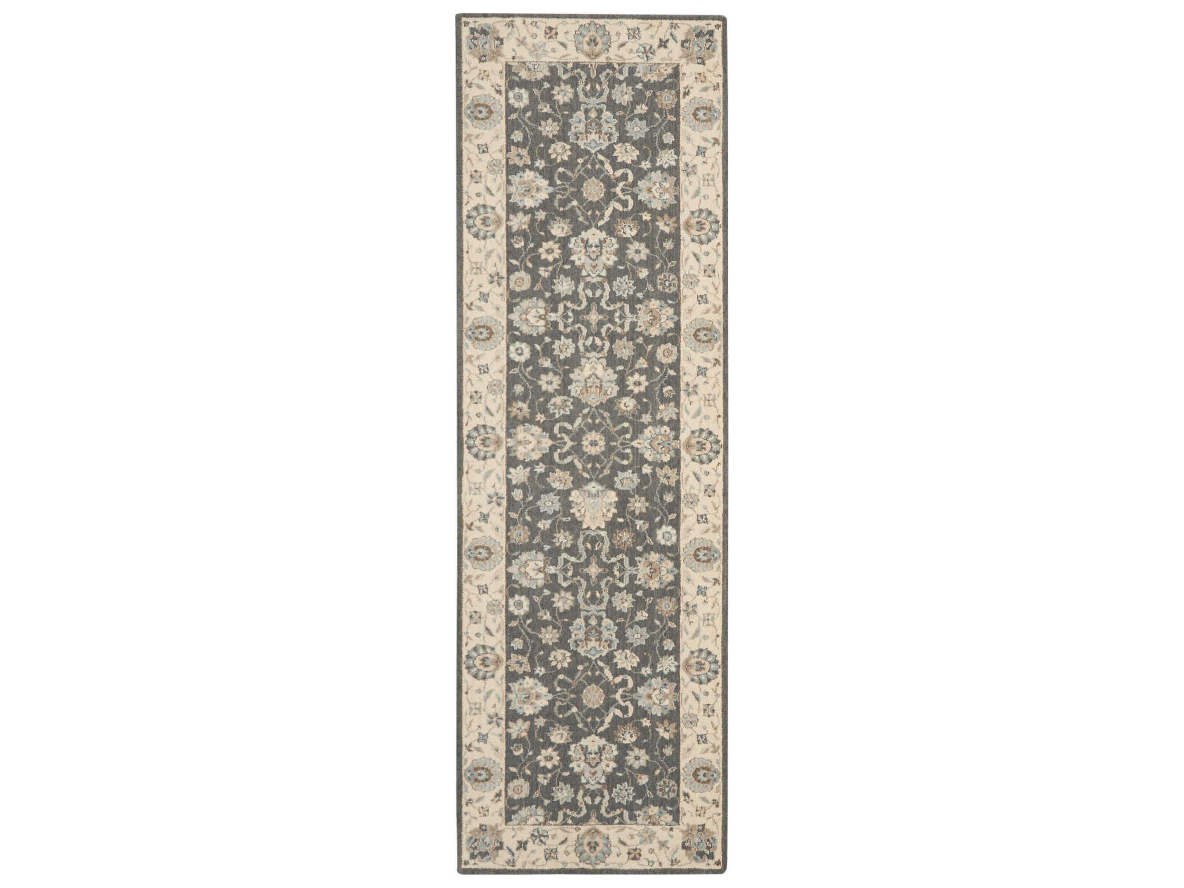 Living Treasures Bordered Runner Area Rug