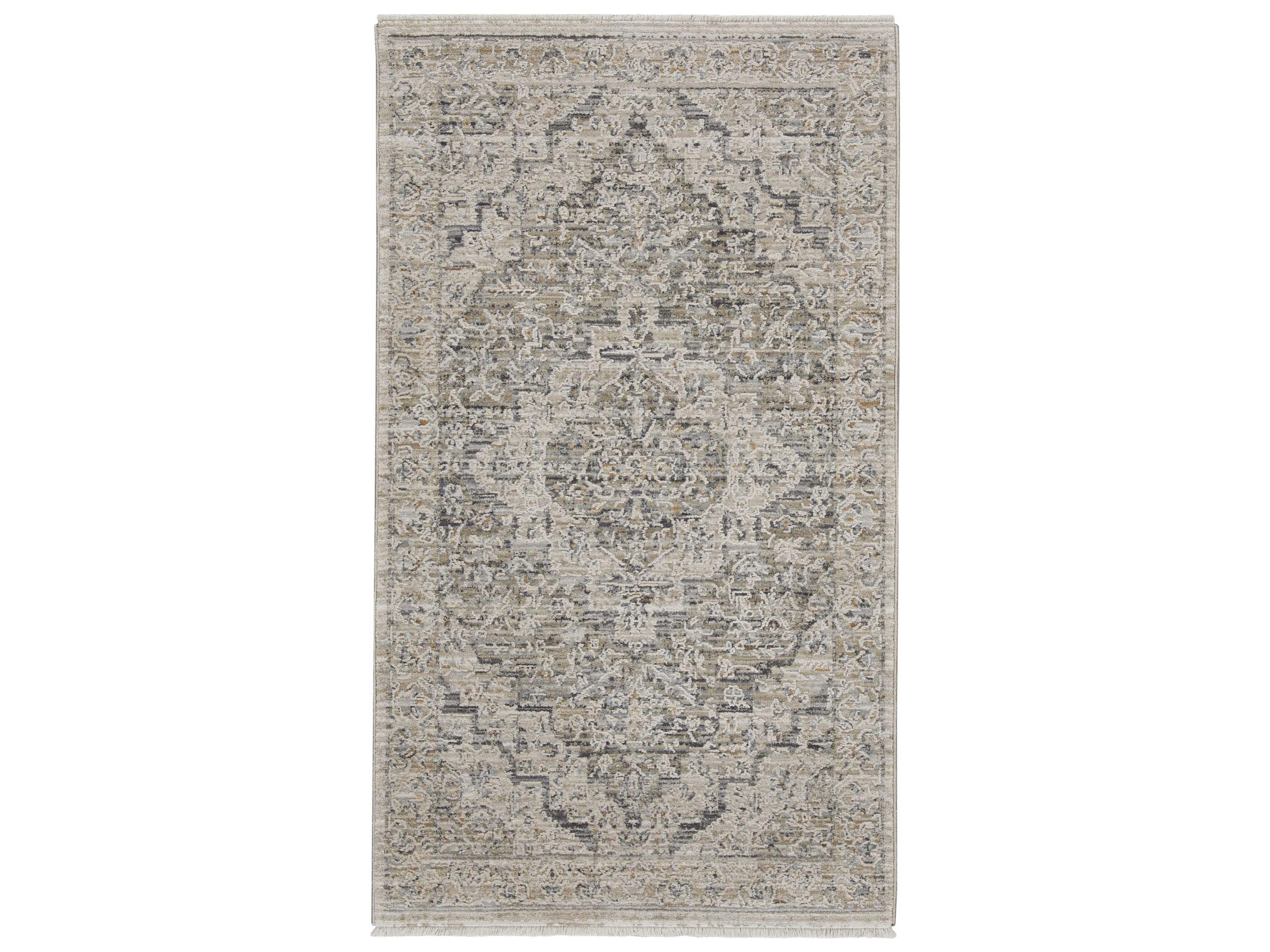 Lynx LNX04 Area Rug Ivory Taupe Vintage Medallion