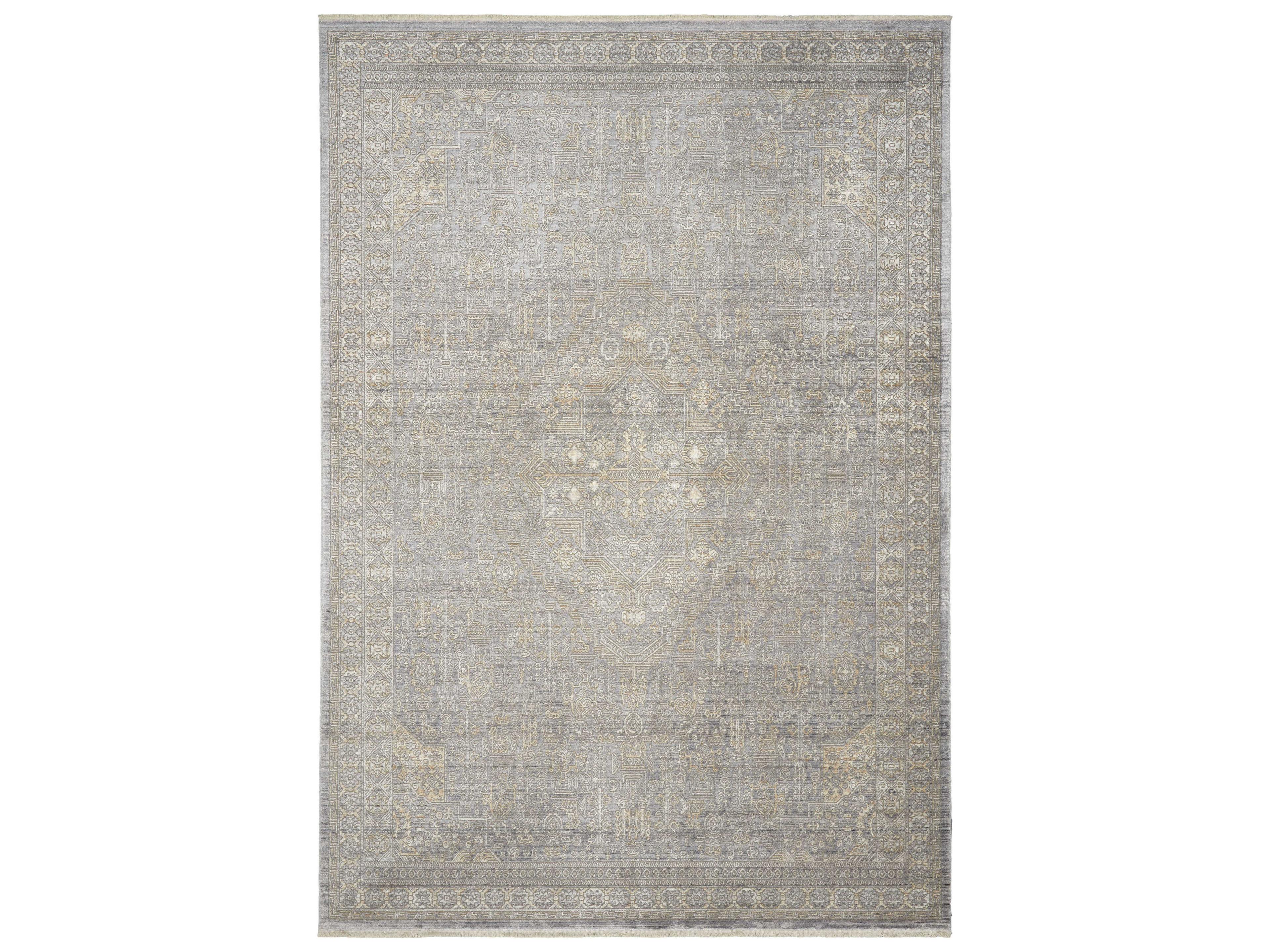 Lustrous Weave Bordered Area Rug